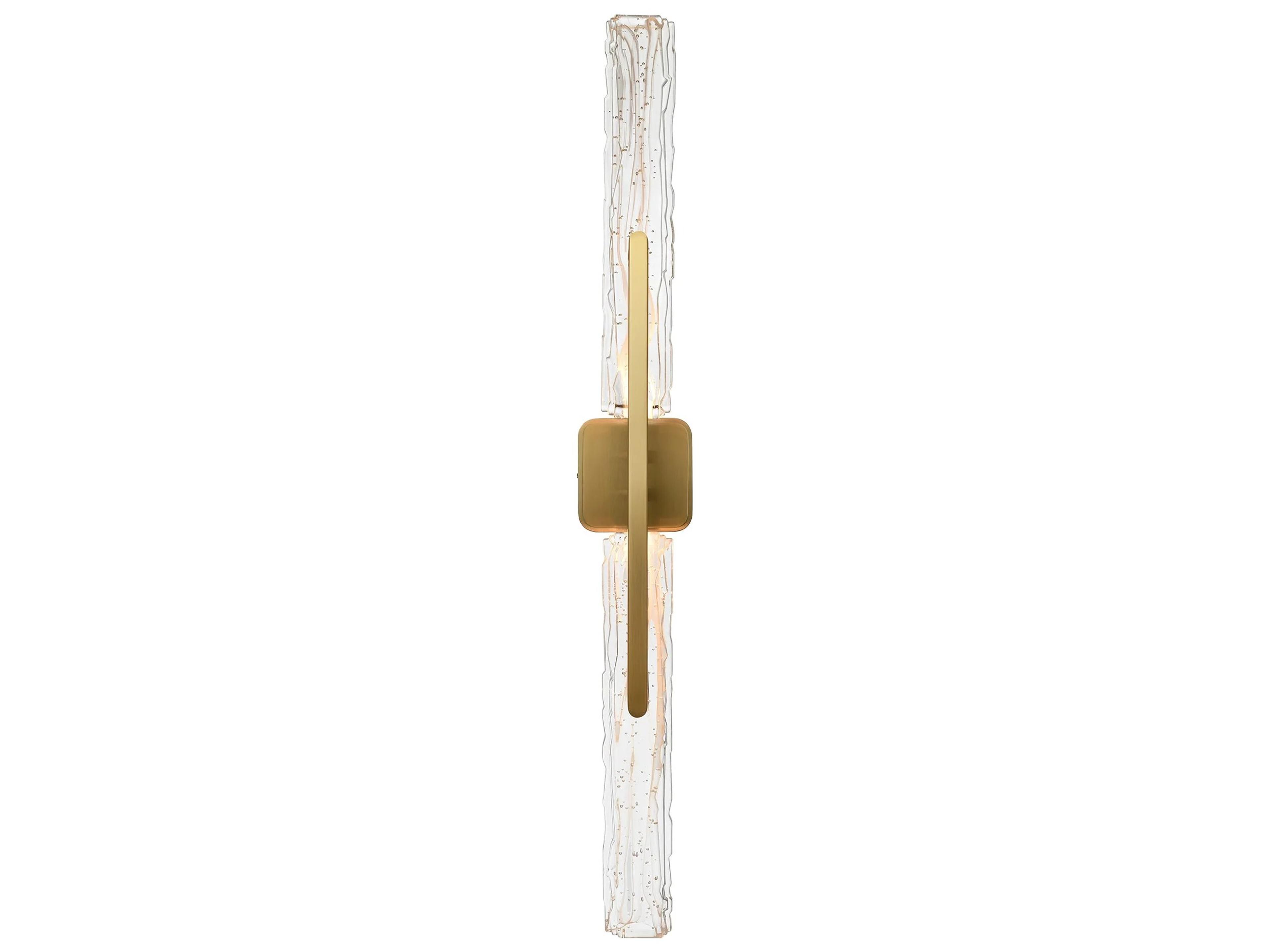 CWI Lighting Curva Brass Gold LED Vanity Light