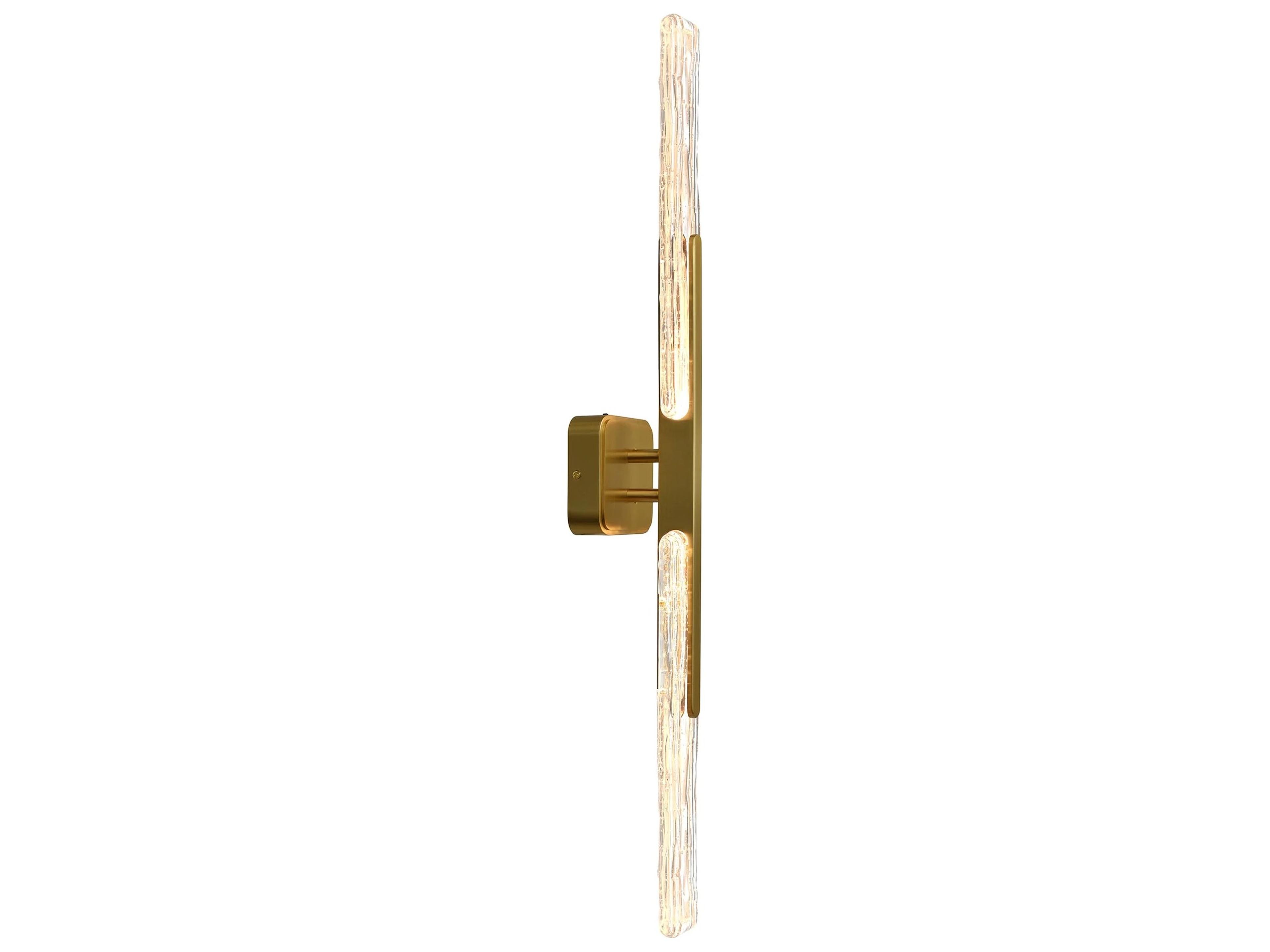 CWI Lighting Curva Brass Gold LED Vanity Light
