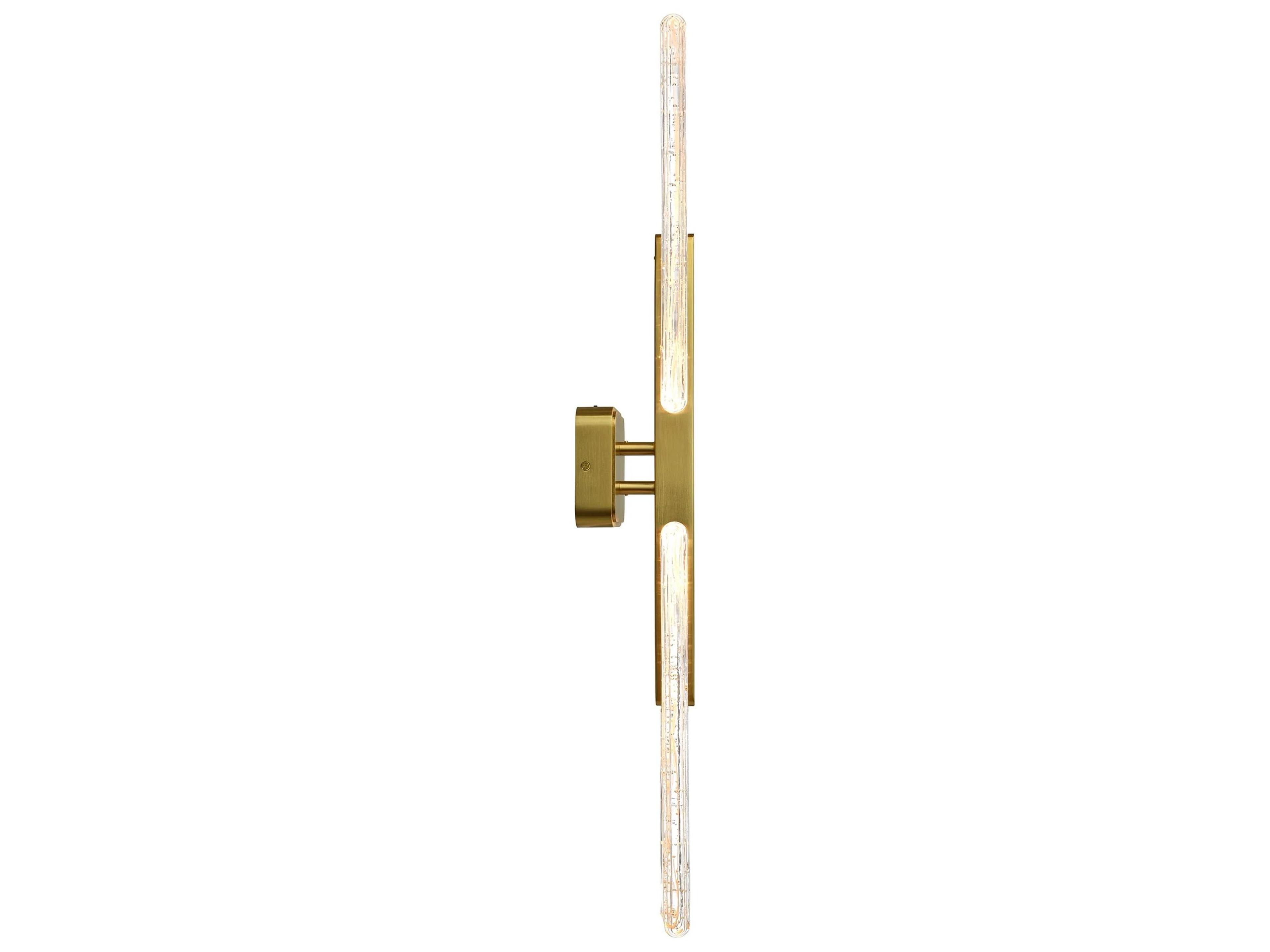 CWI Lighting Curva Brass Gold LED Vanity Light