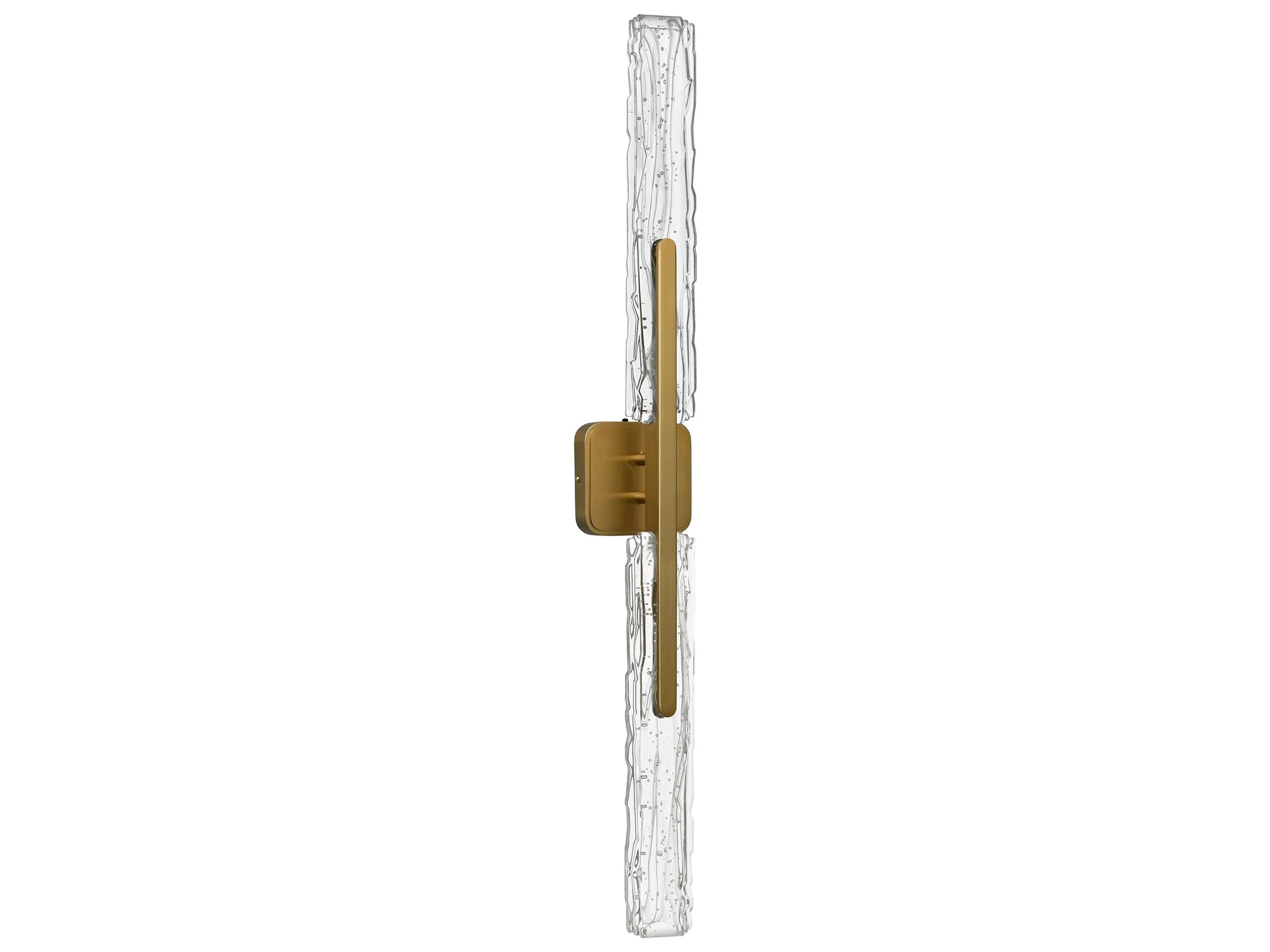 CWI Lighting Curva Brass Gold LED Vanity Light
