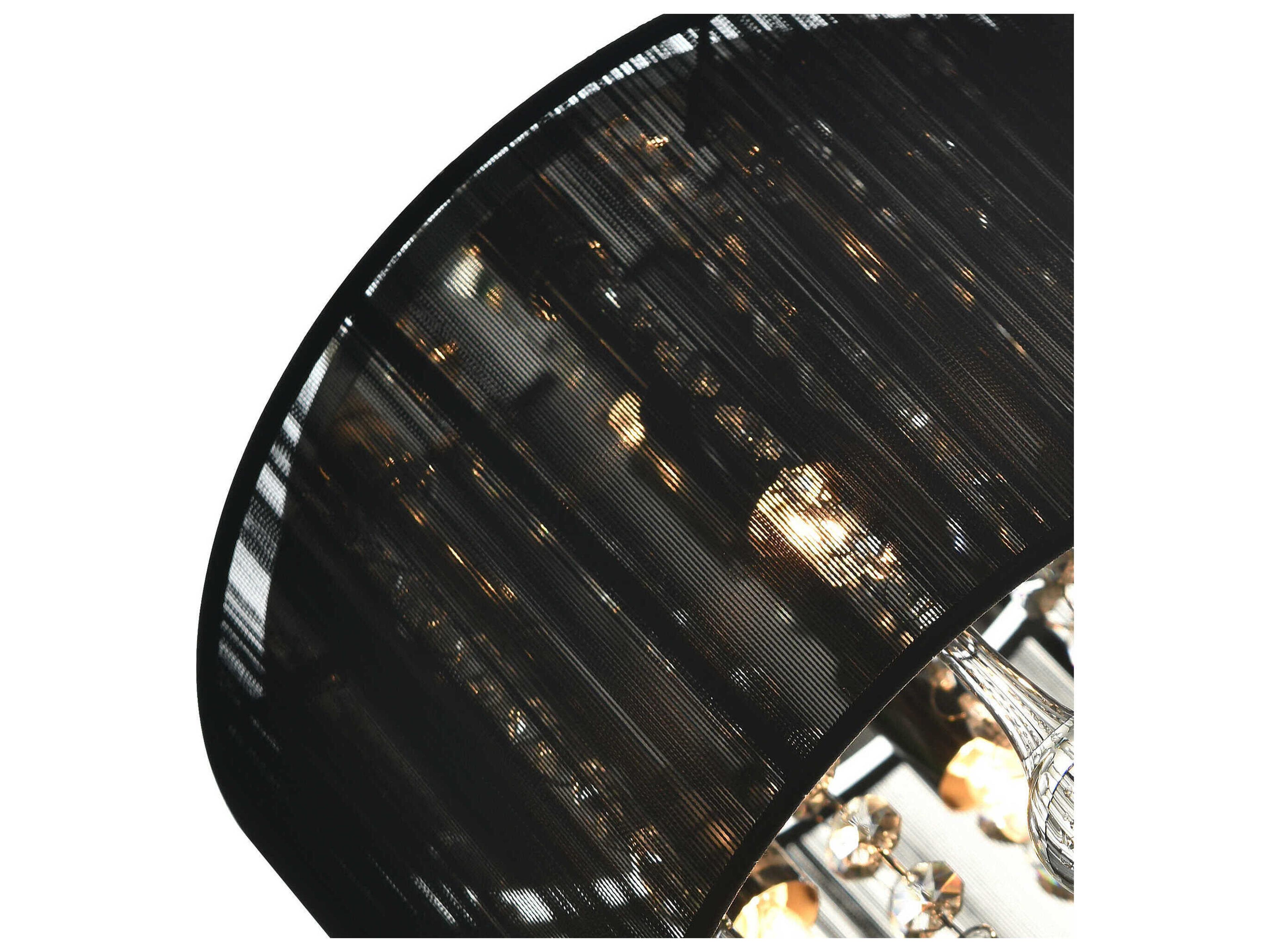 CWI Lighting Water Drop 4-Light Chrome Drum Flush Mount