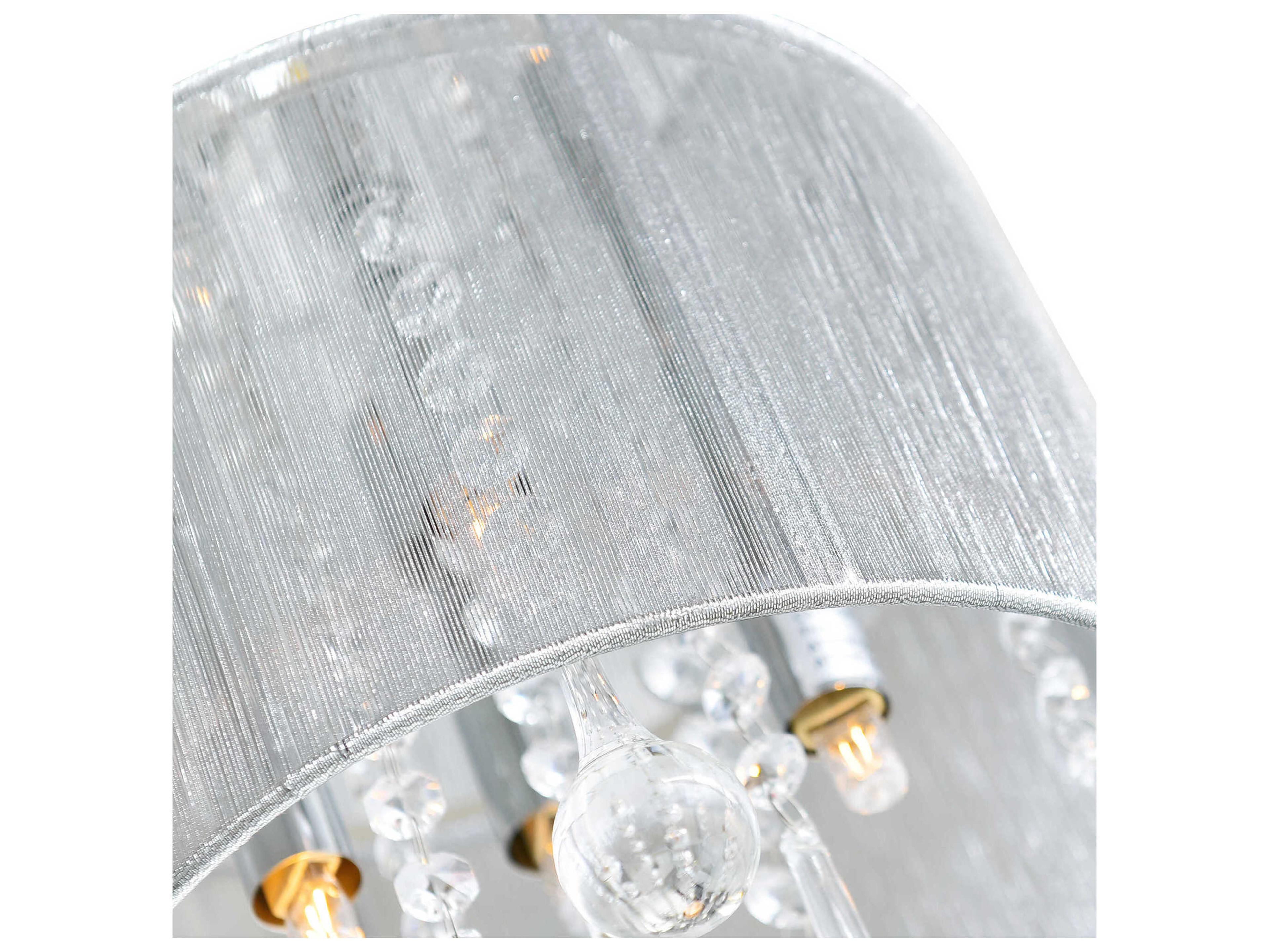 CWI Lighting Water Drop 4-Light Chrome Drum Flush Mount