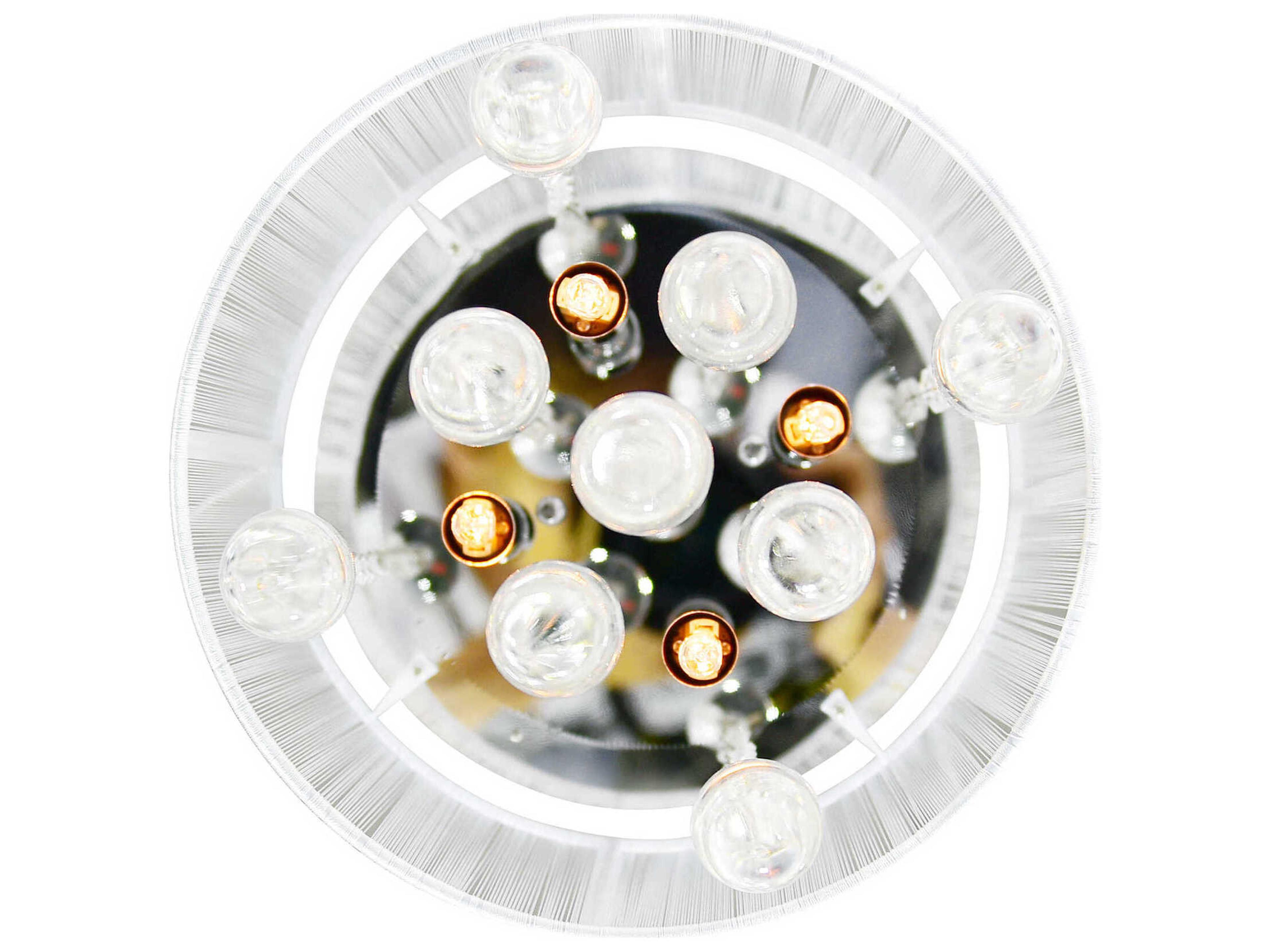 CWI Lighting Water Drop 4-Light Chrome Drum Flush Mount