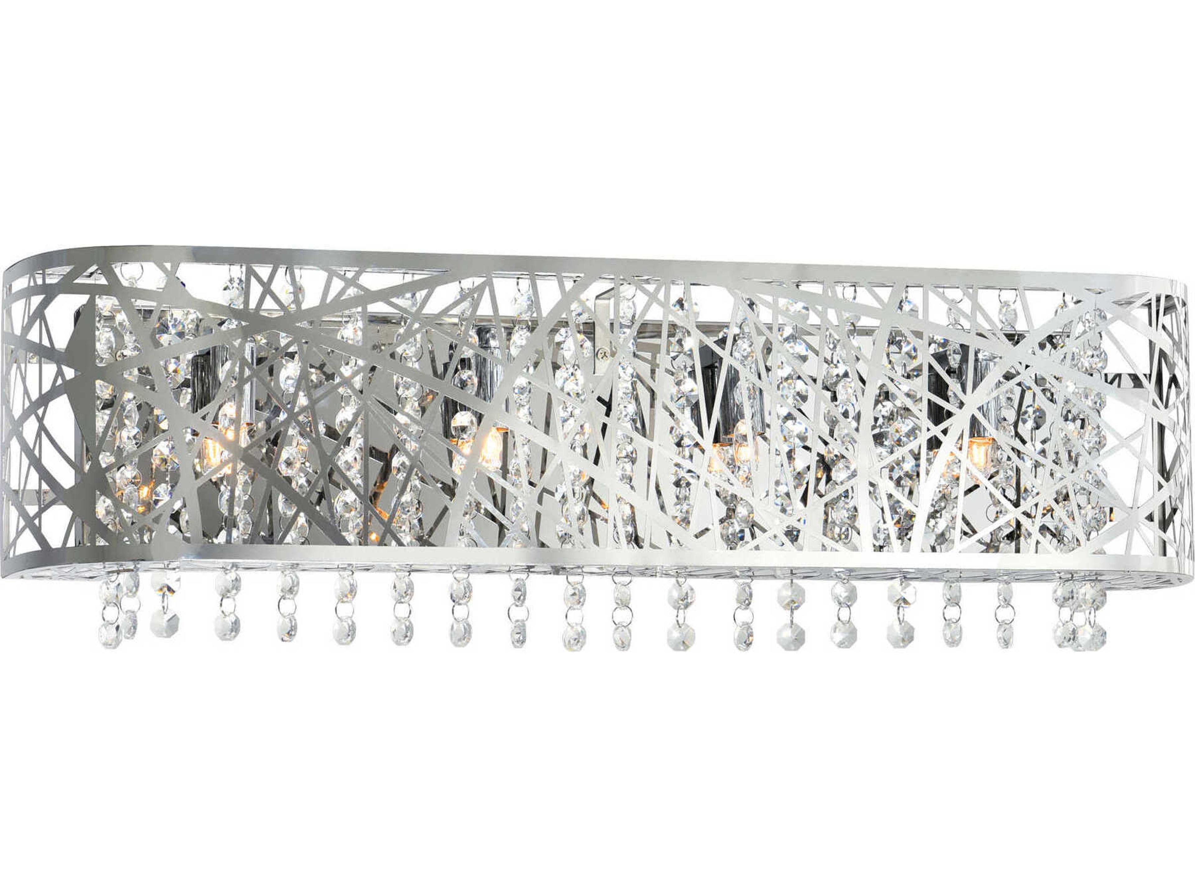 CWI Lighting Eternity 4-Light Stainless Steel Vanity Light