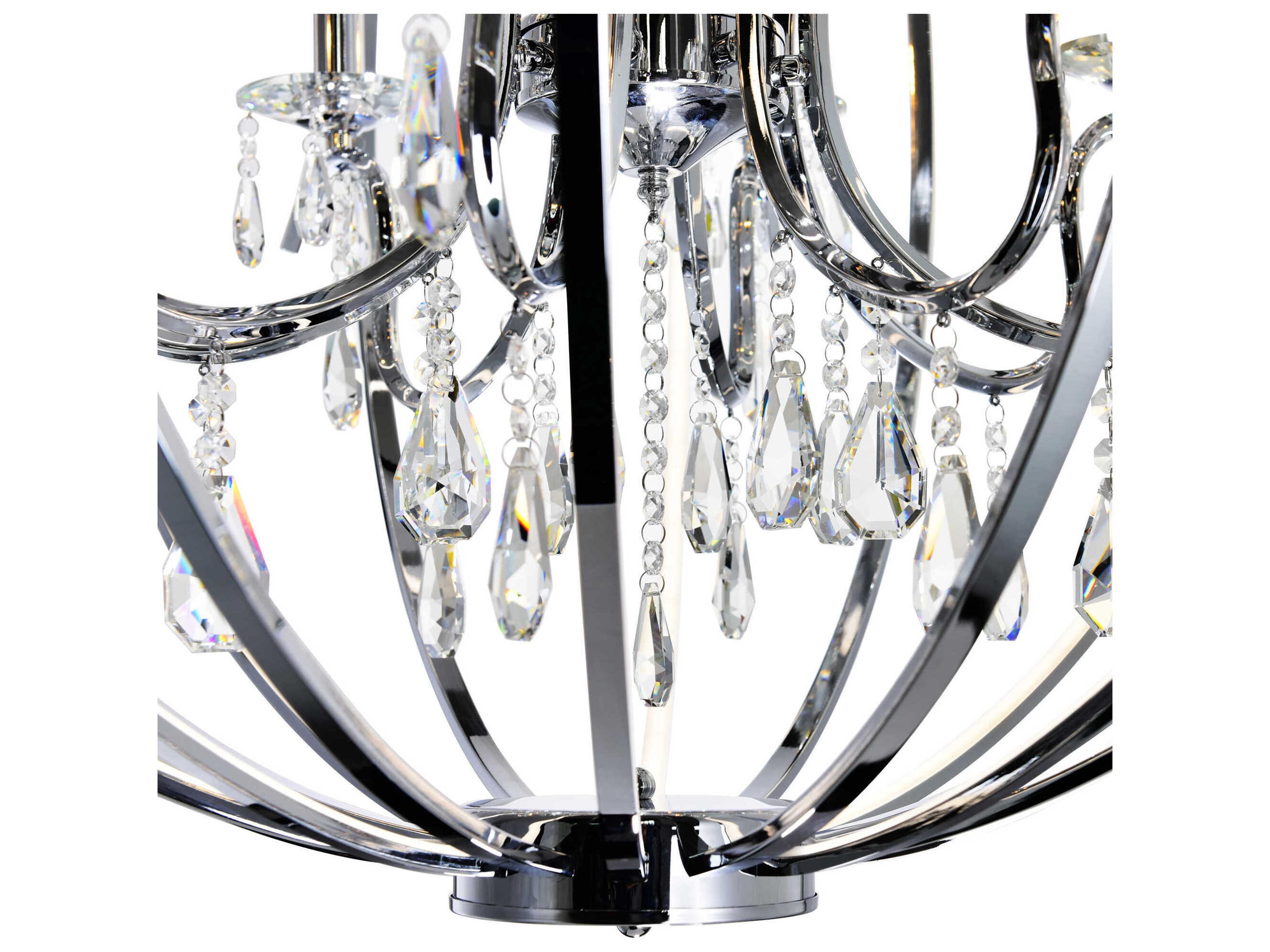 CWI Lighting Abia 8-Light Chrome Globe Chandelier