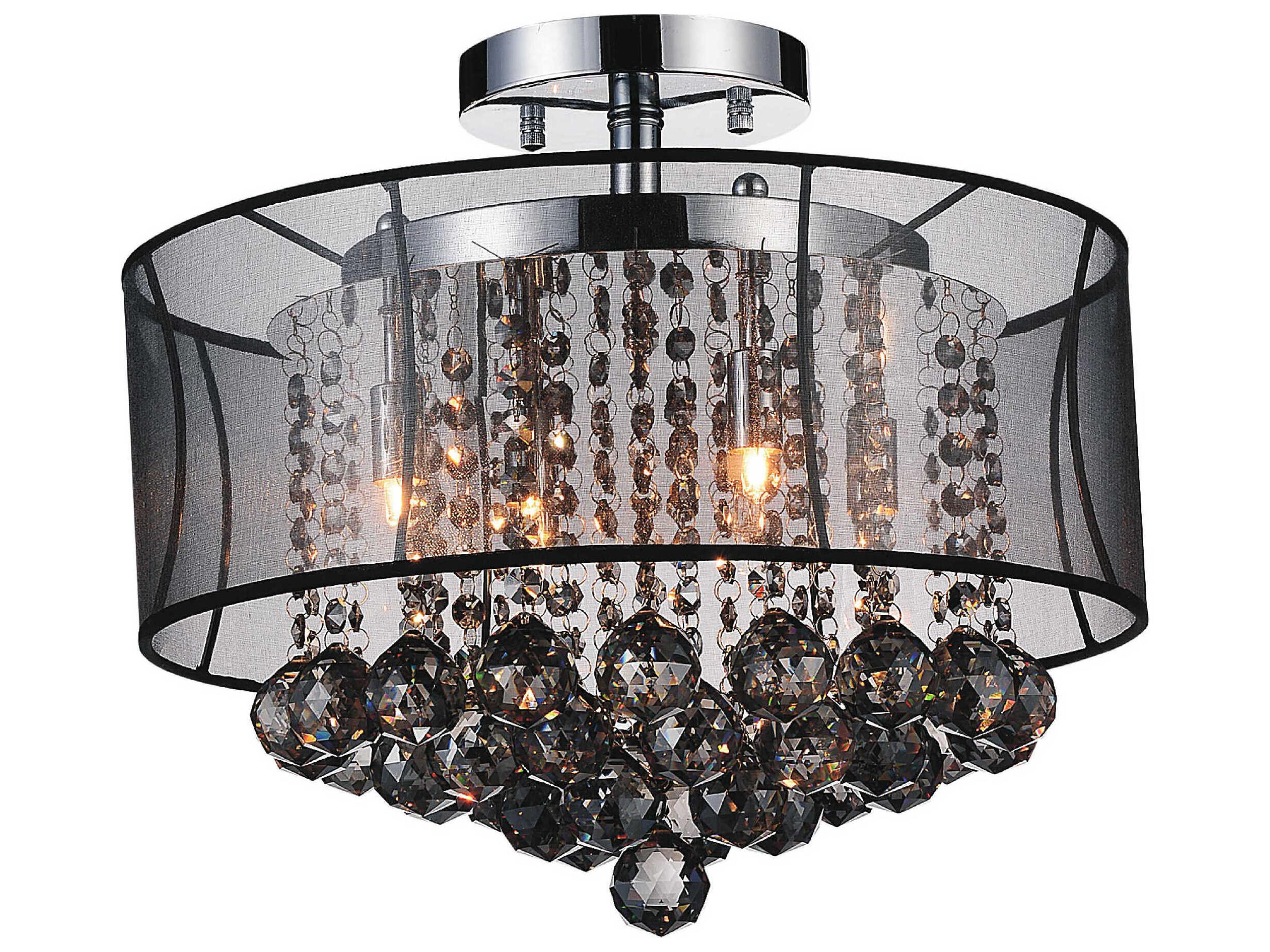 Radiant 6-Light Chrome Traditional Drum Semi Flush Mount