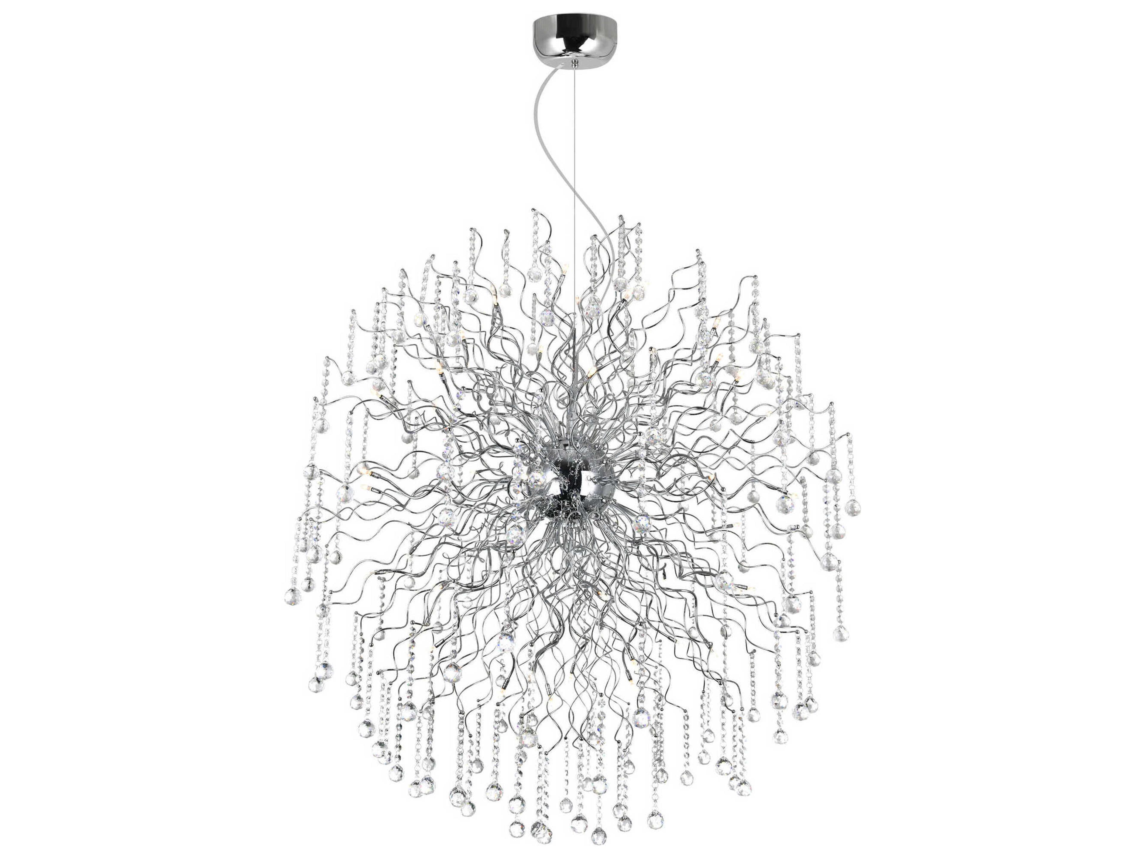 Cherry Blossom 48-Light Chrome Chandelier