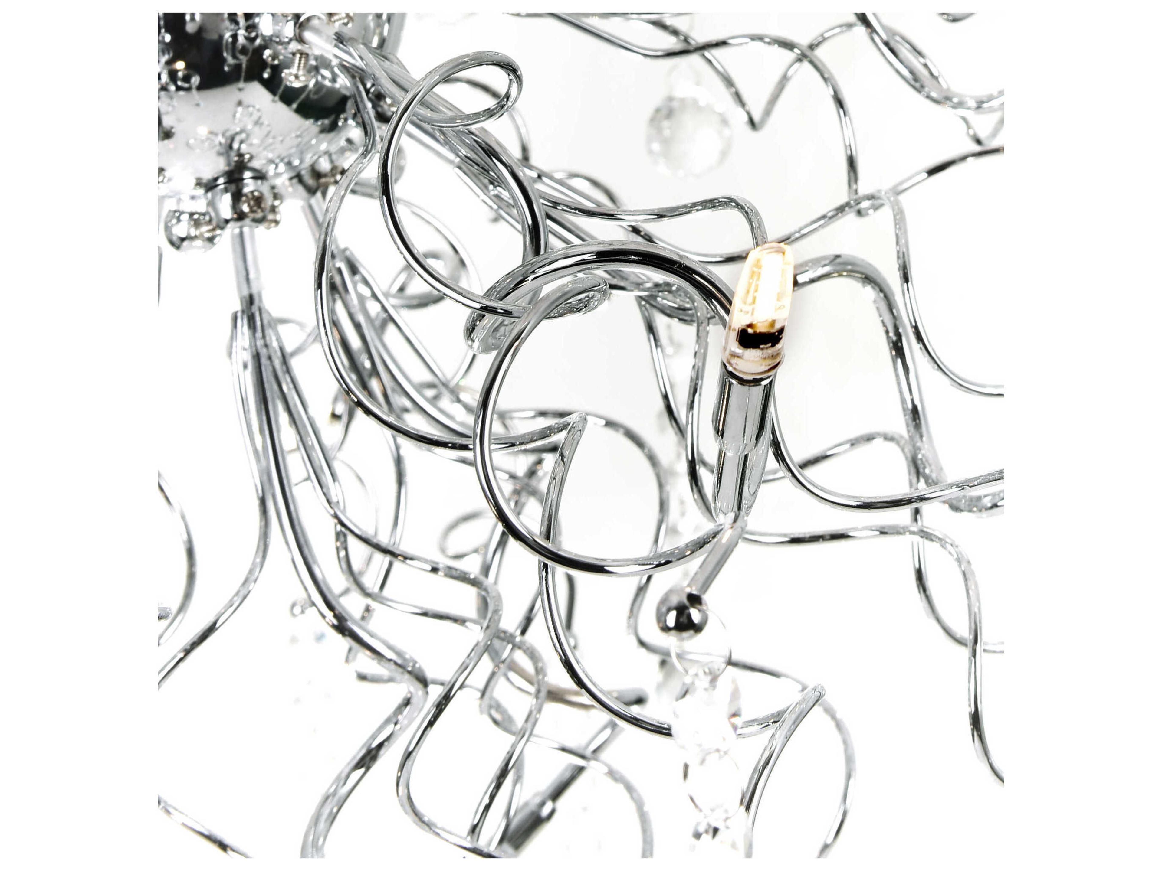 CWI Lighting Cherry Blossom 48-Light Chrome Chandelier