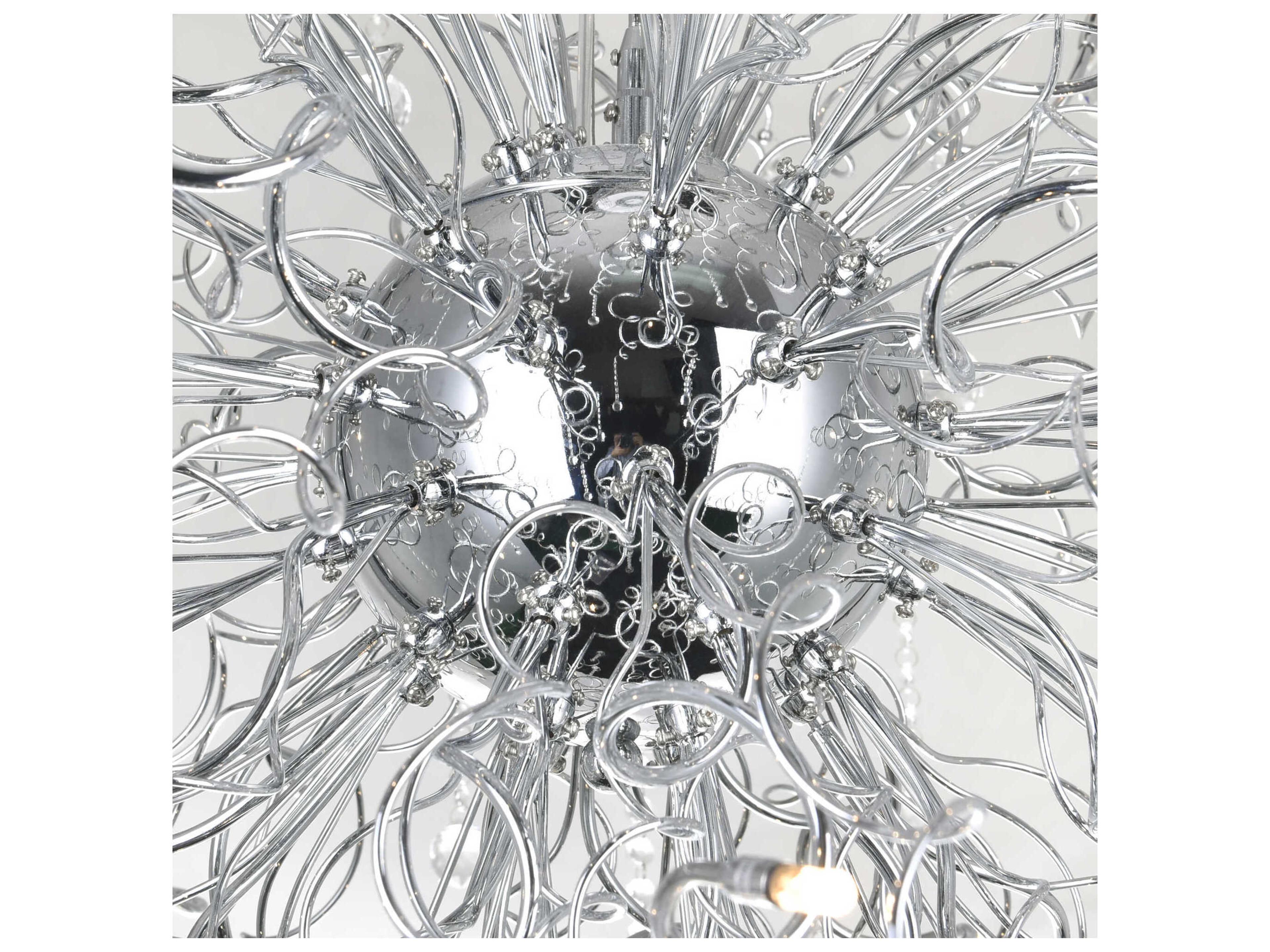 CWI Lighting Cherry Blossom 48-Light Chrome Chandelier