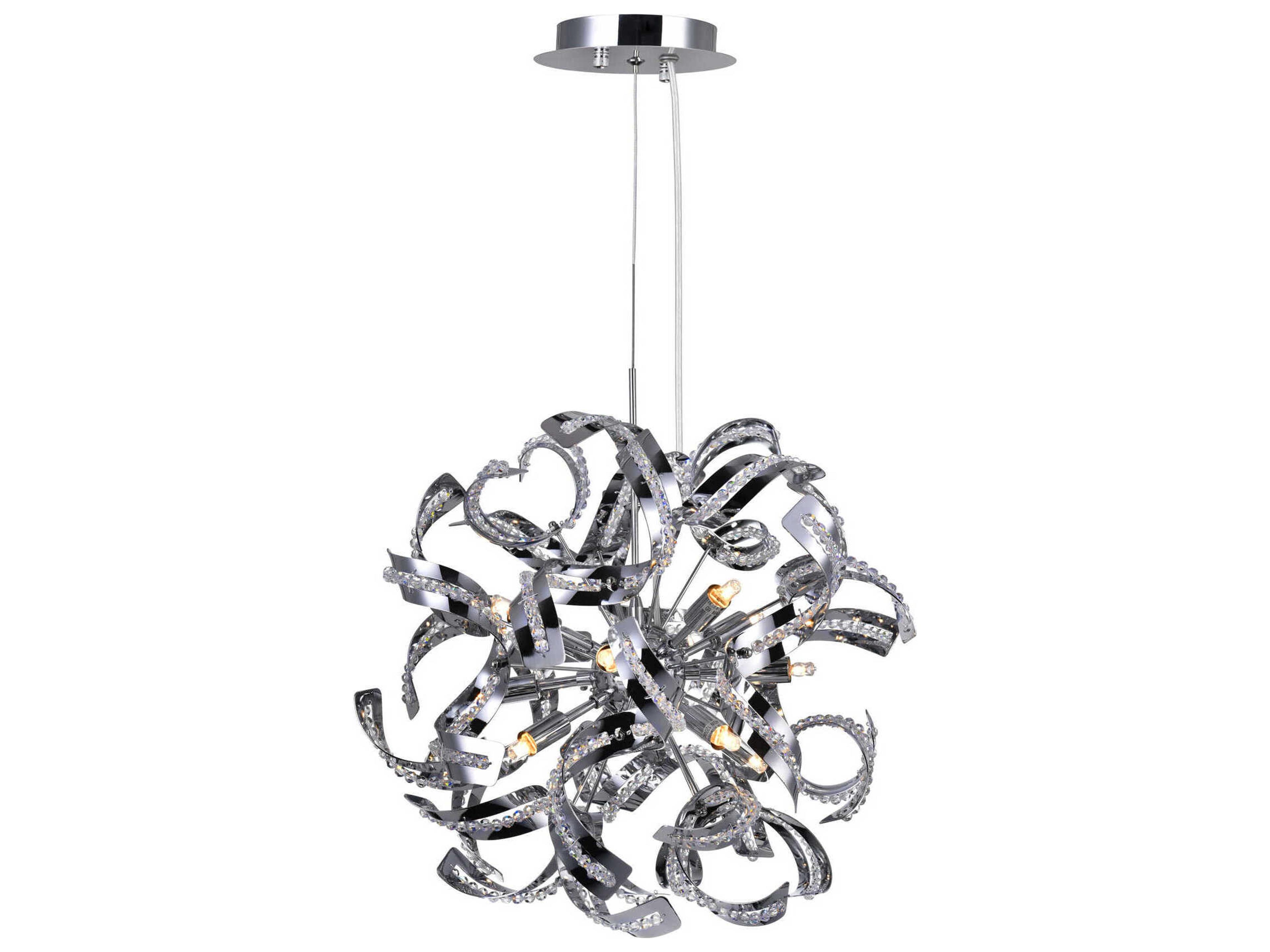 Swivel 12-Light Chrome Sputnik Chandelier