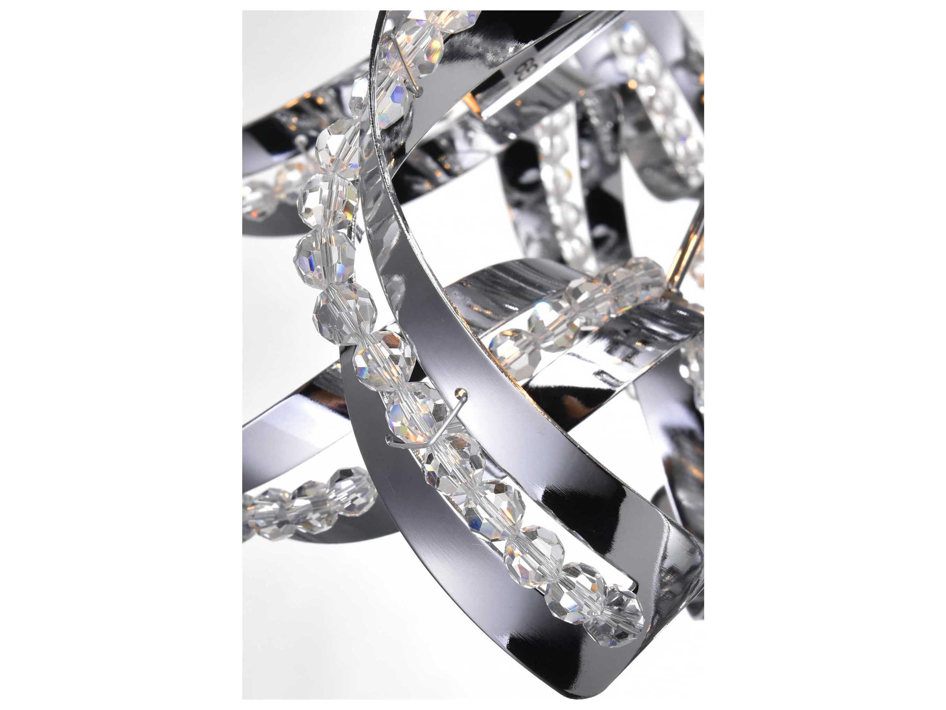 CWI Lighting Swivel 12-Light Chrome Sputnik Chandelier