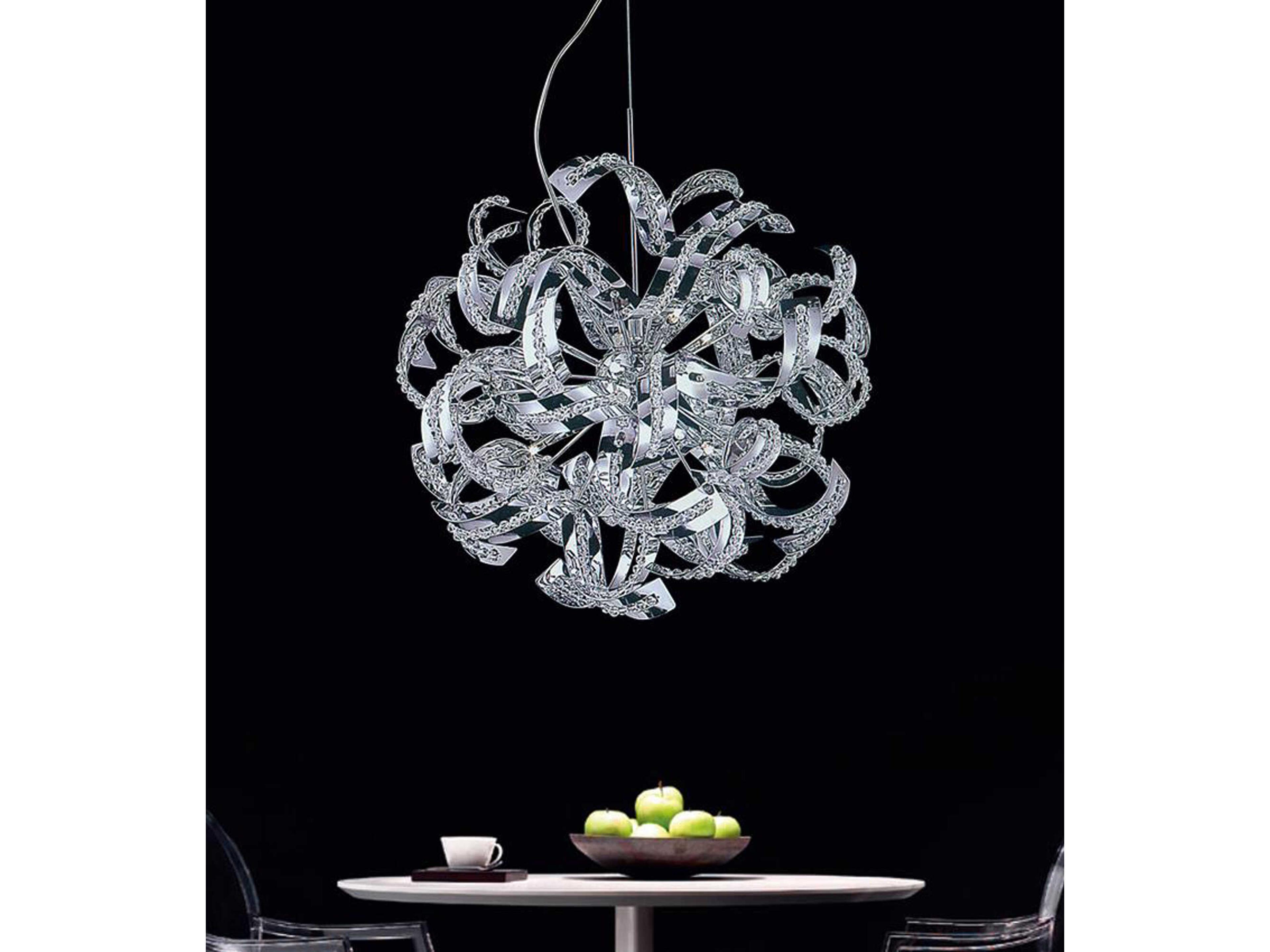 CWI Lighting Swivel 14-Light Chrome Sputnik Chandelier