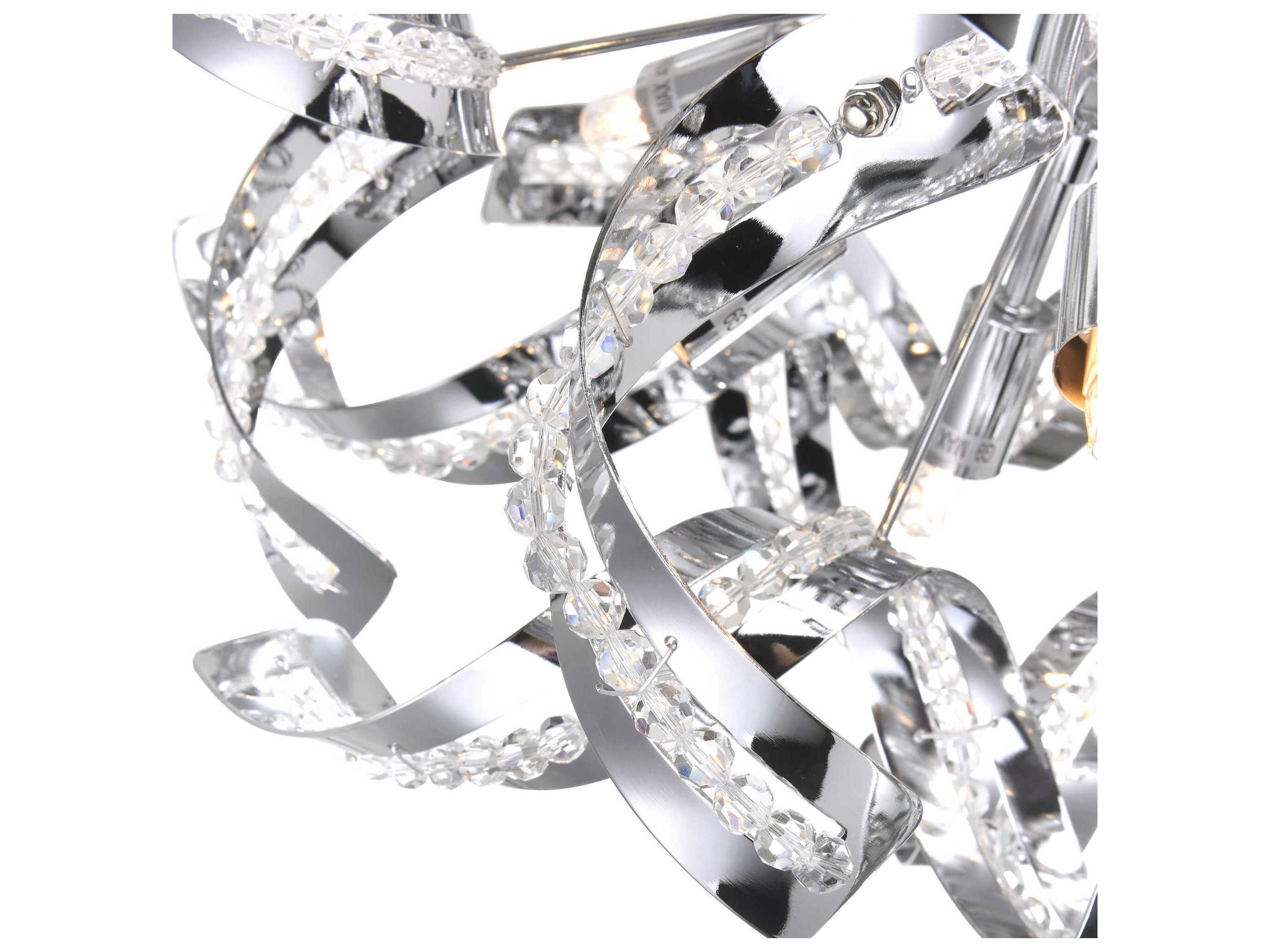 CWI Lighting Swivel 18-Light Chrome Sputnik Chandelier