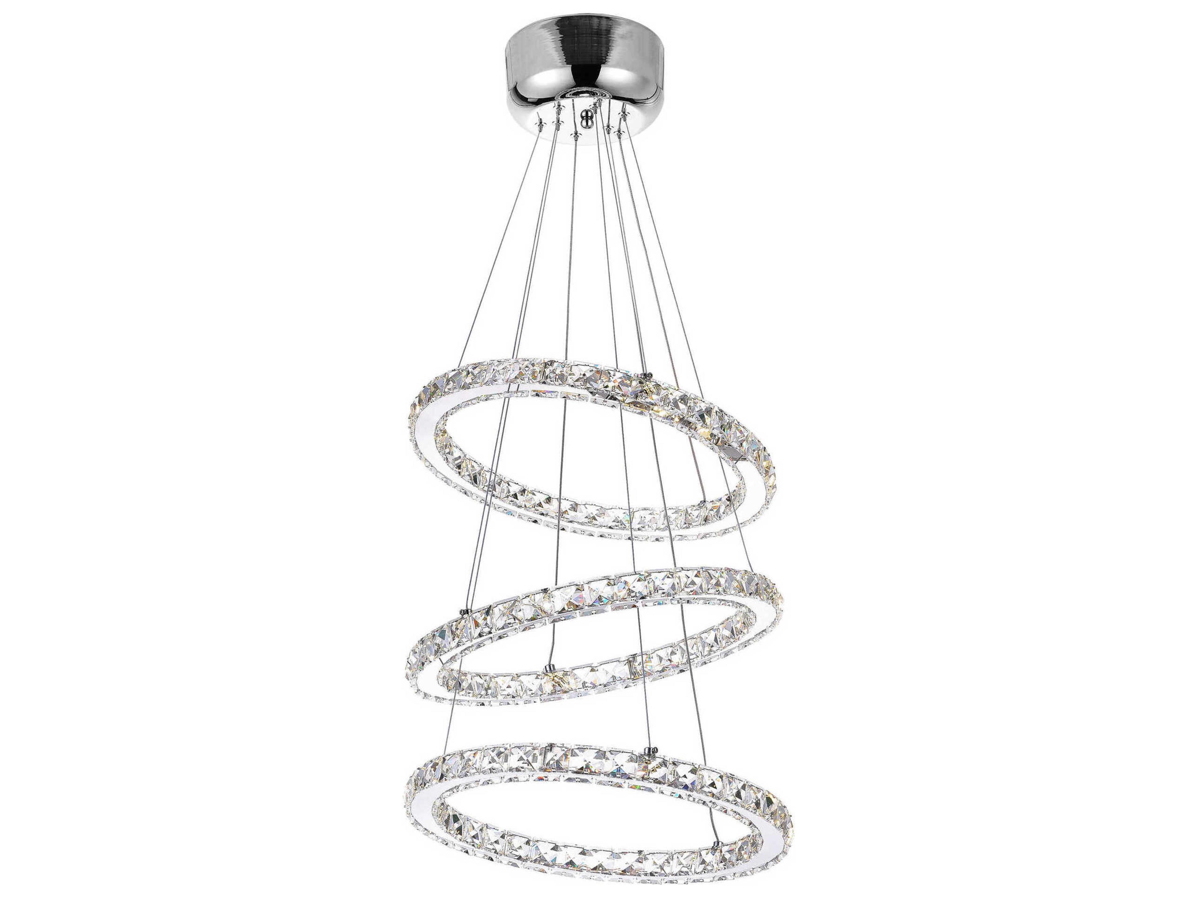 Ring Stainless Steel Round Tiered Pendant