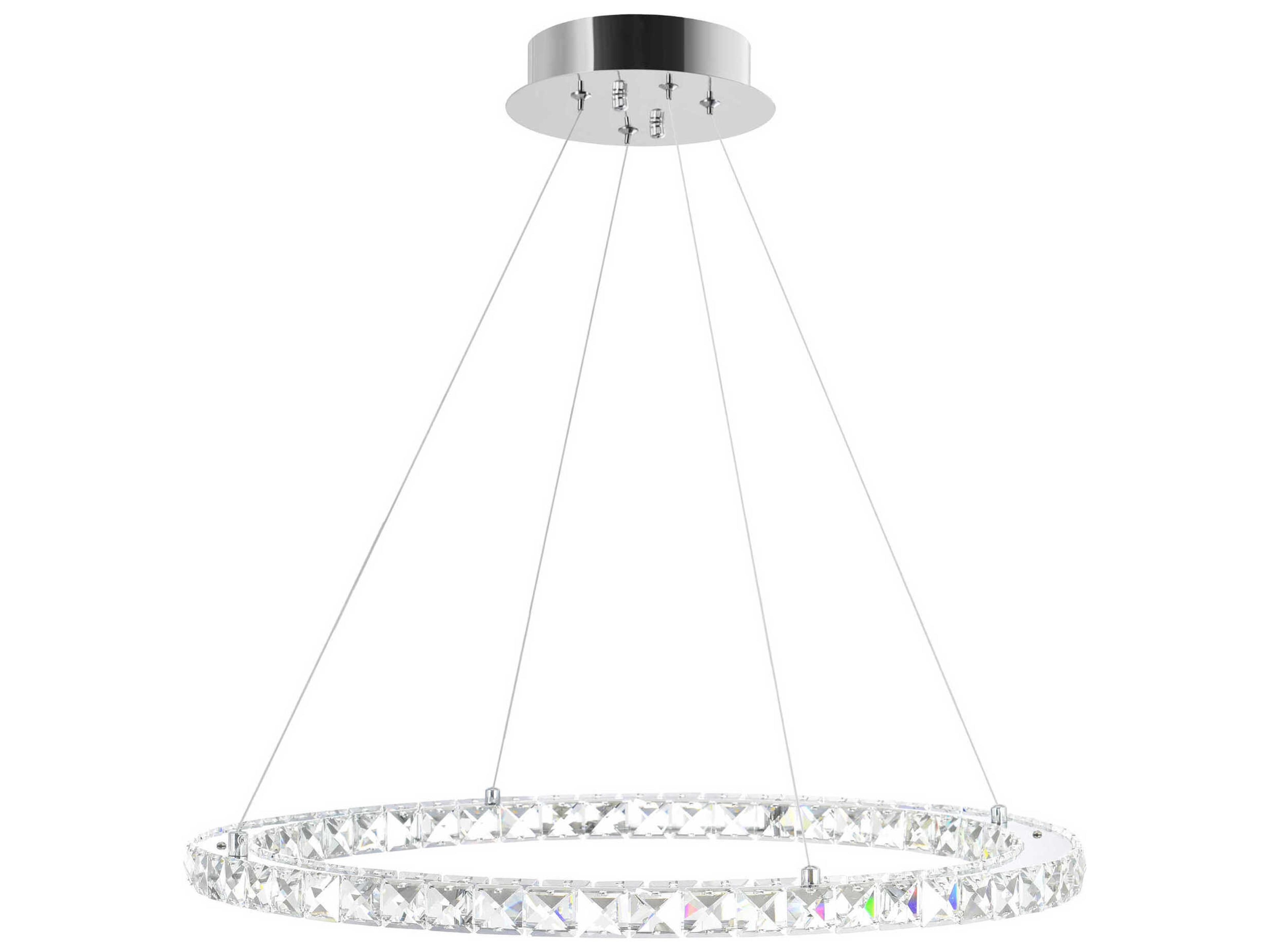 CWI Lighting Ring Stainless Steel Round Pendant