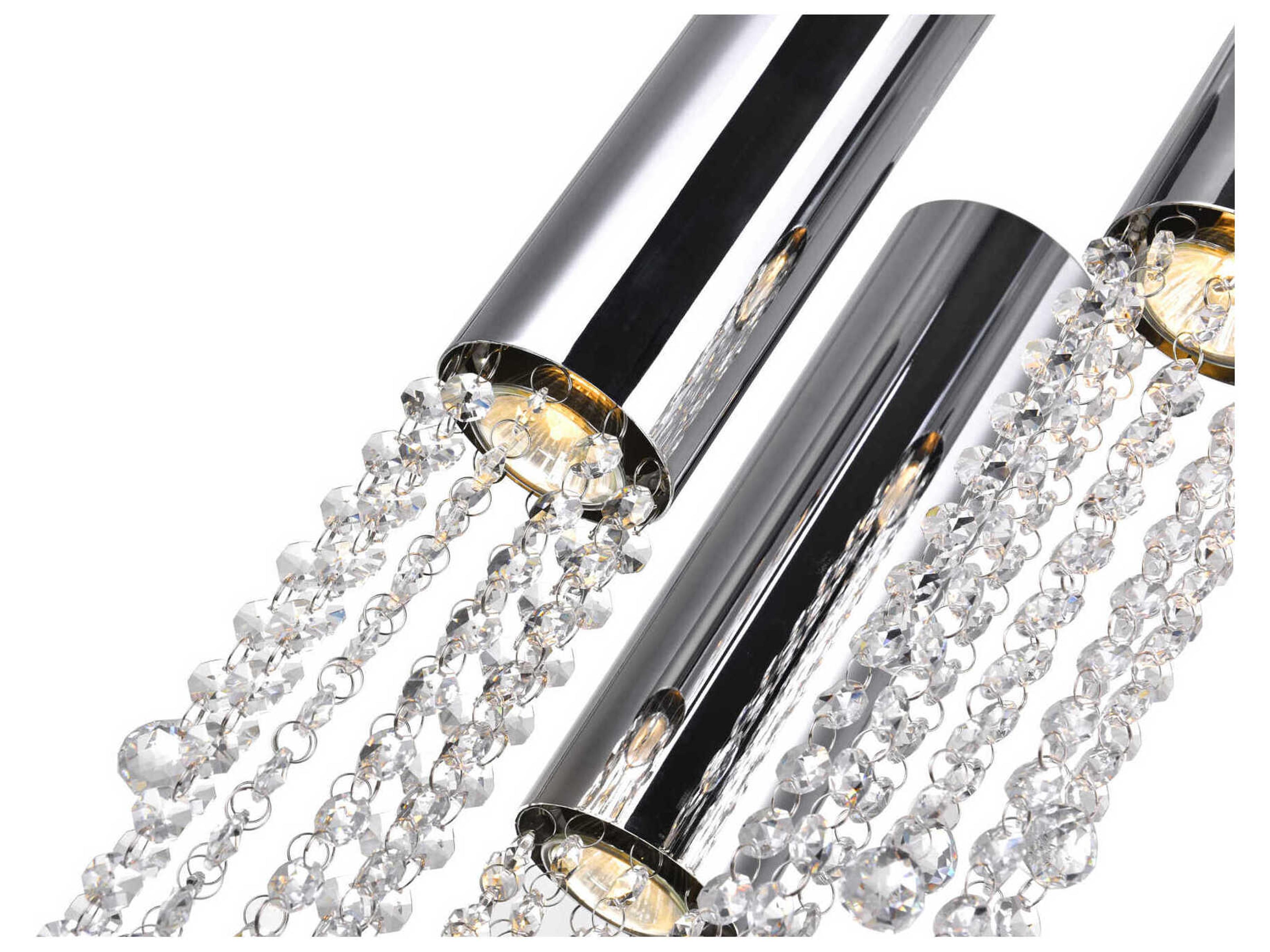 CWI Lighting Extended 3-Light Chrome Mini Pendant