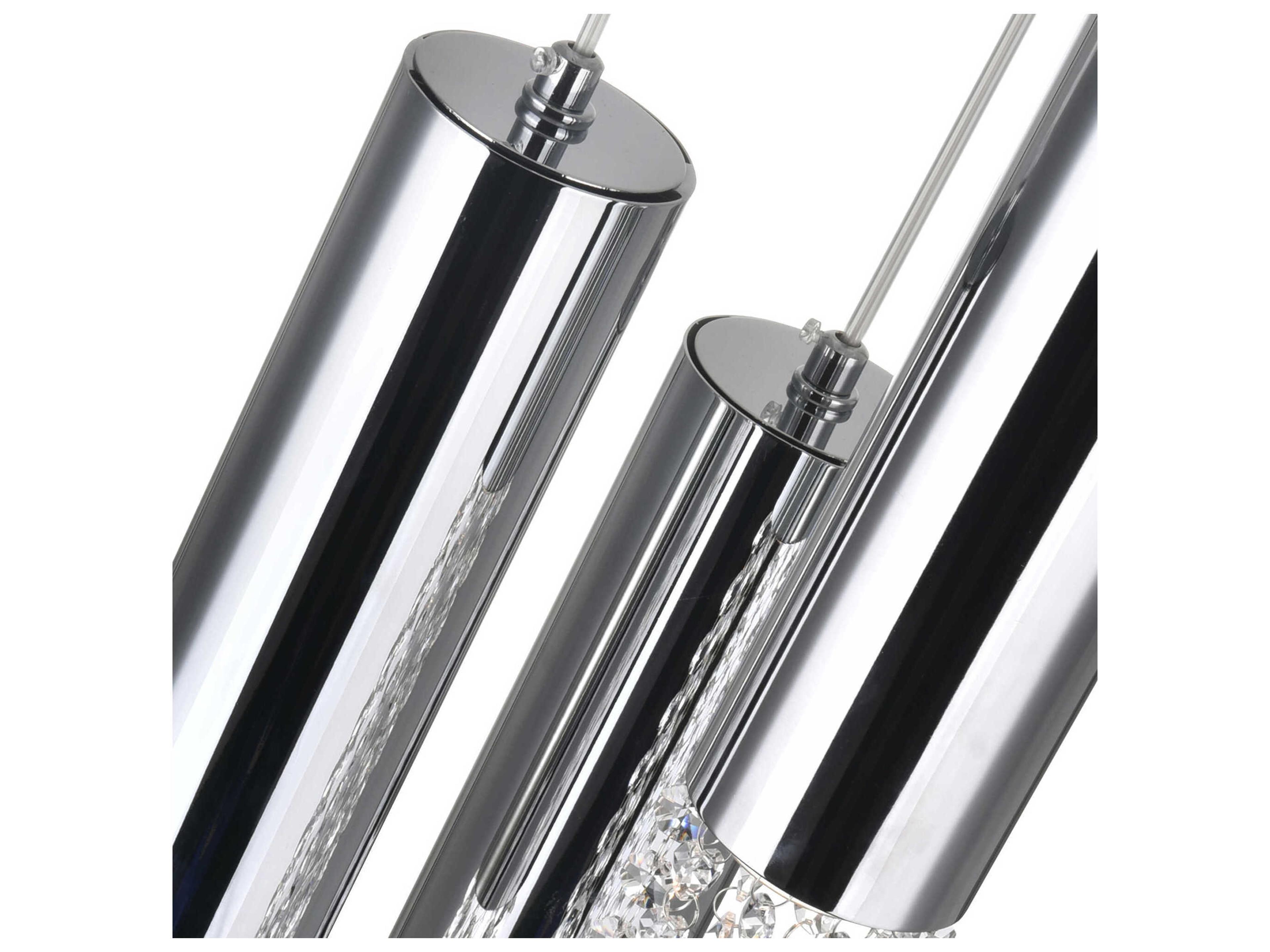 CWI Lighting Extended 9-Light Chrome Pendant