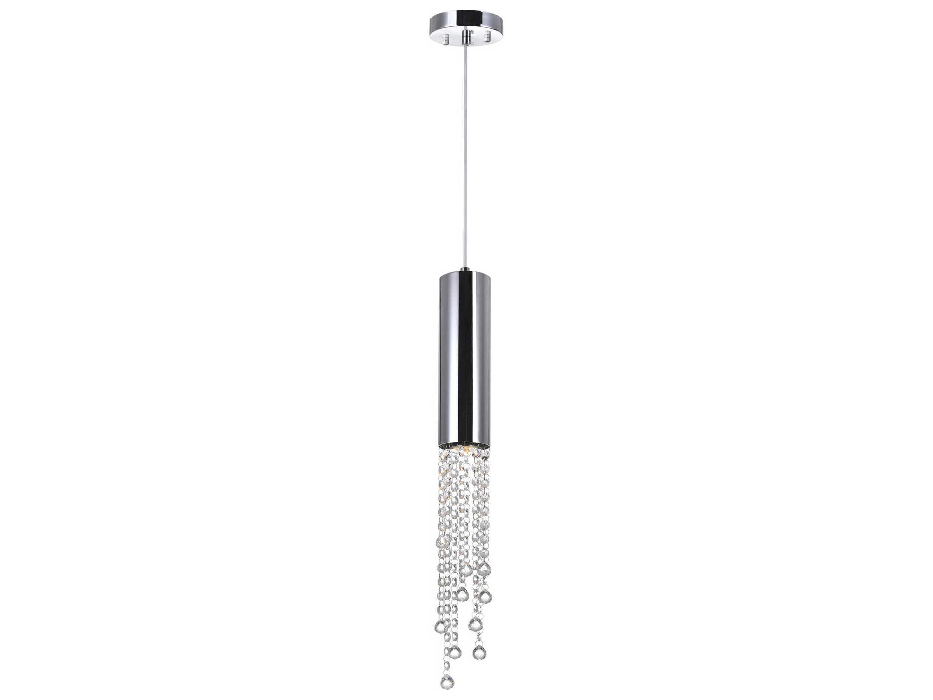 Extended Mini Pendant Light Modern Chrome