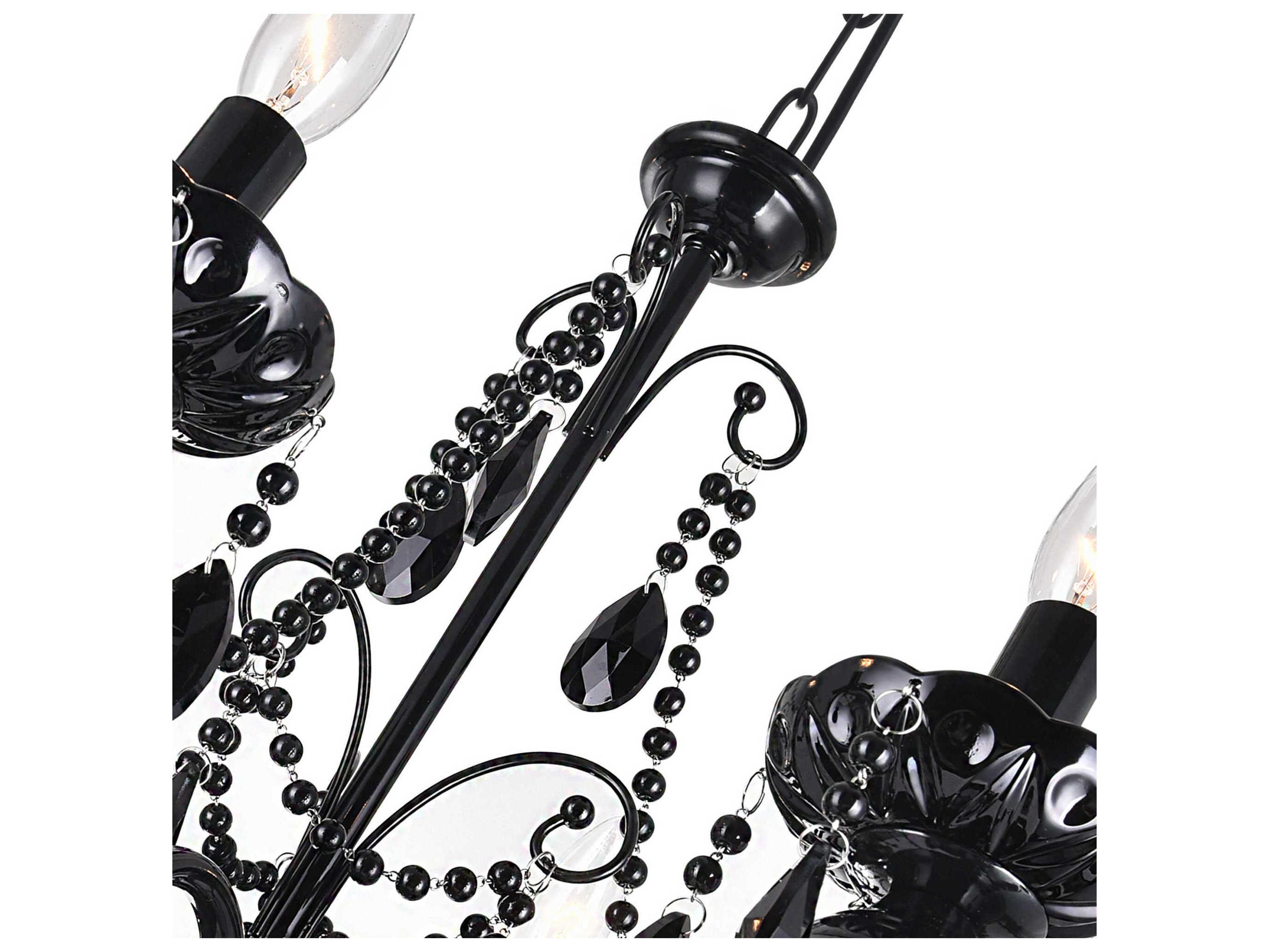 CWI Lighting Keen 9-Light Black Traditional Candelabra Chandelier