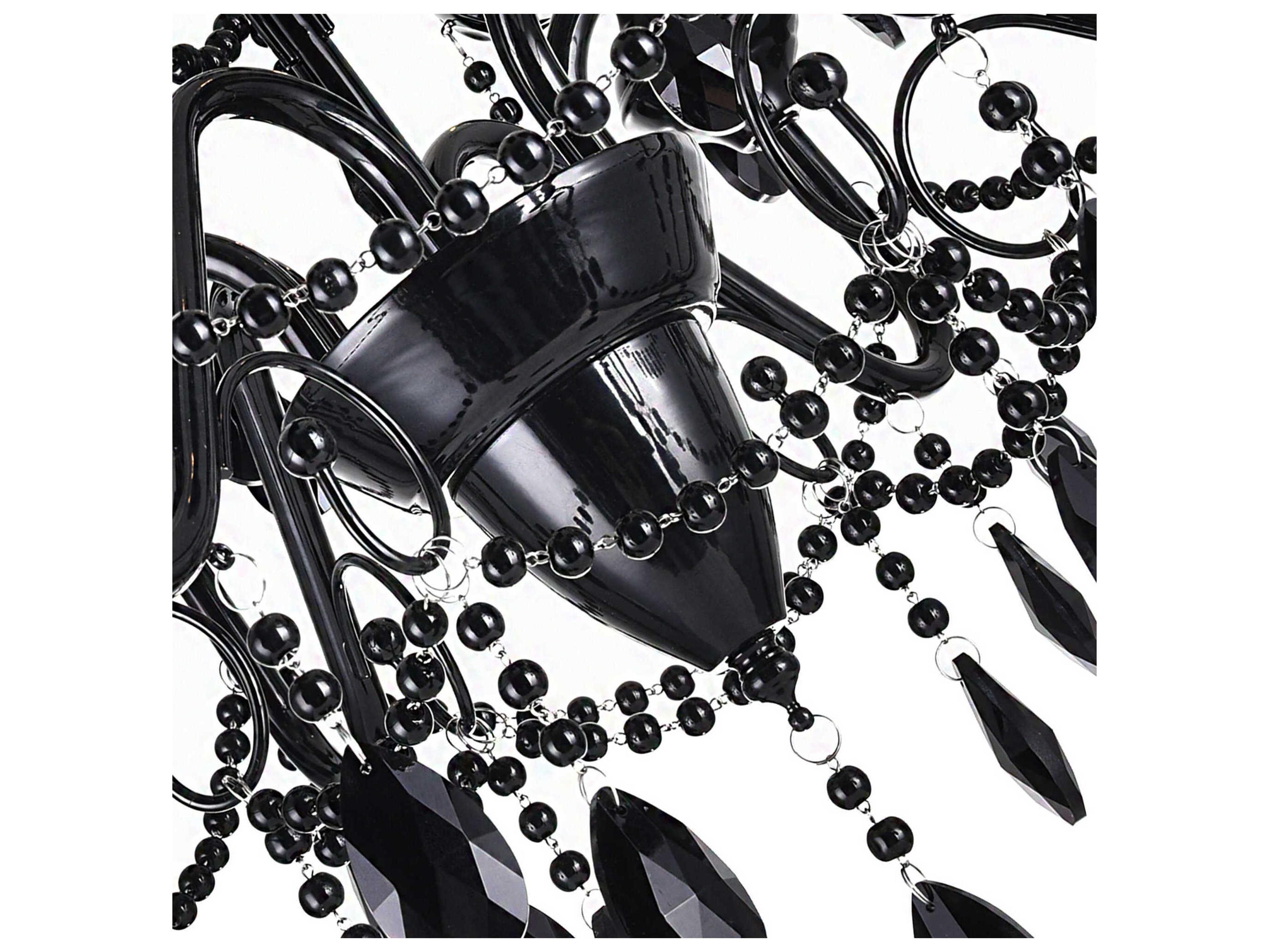 CWI Lighting Keen 9-Light Black Traditional Candelabra Chandelier