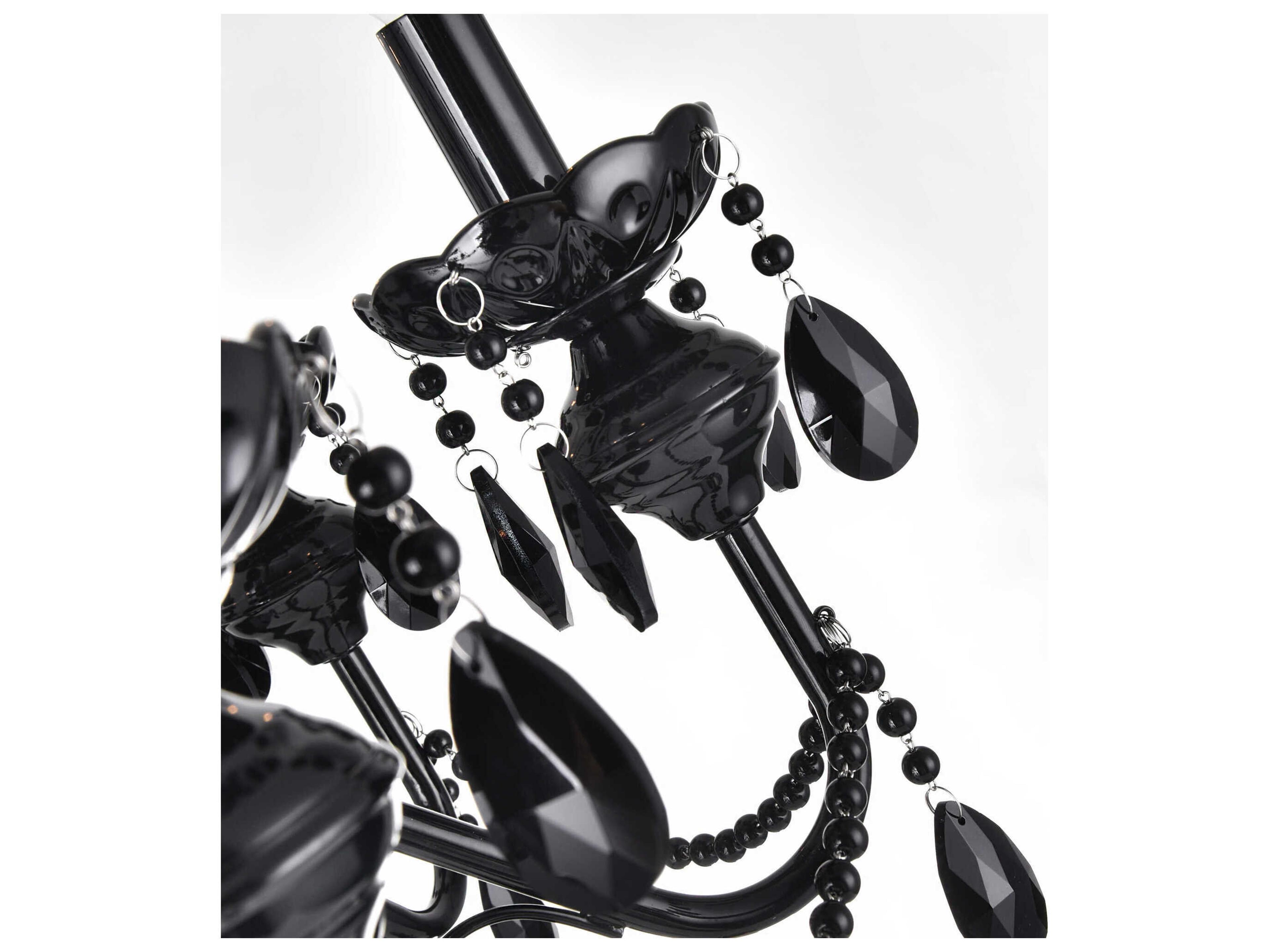 CWI Lighting Keen 9-Light Black Traditional Candelabra Chandelier