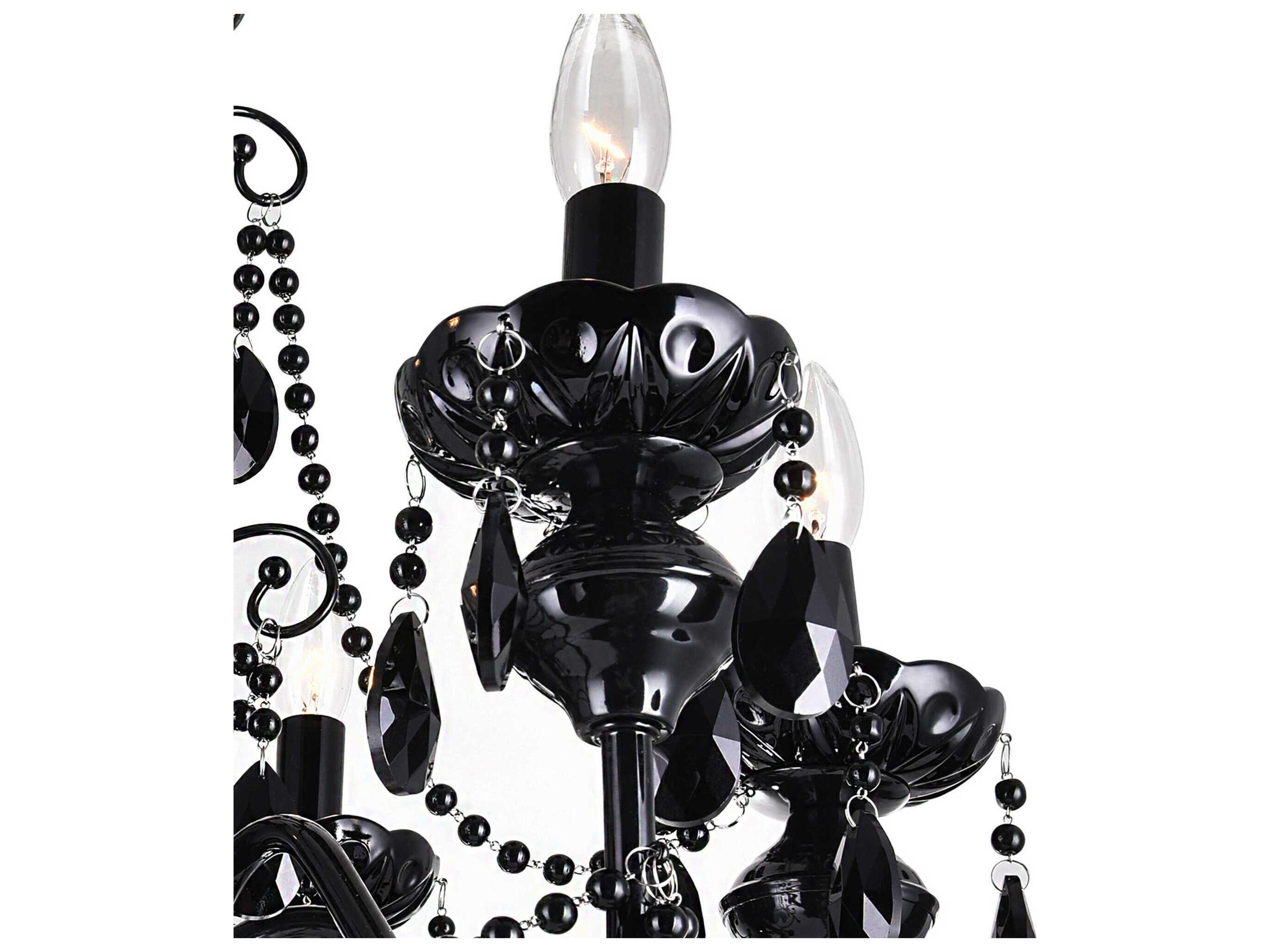 CWI Lighting Keen 9-Light Black Traditional Candelabra Chandelier