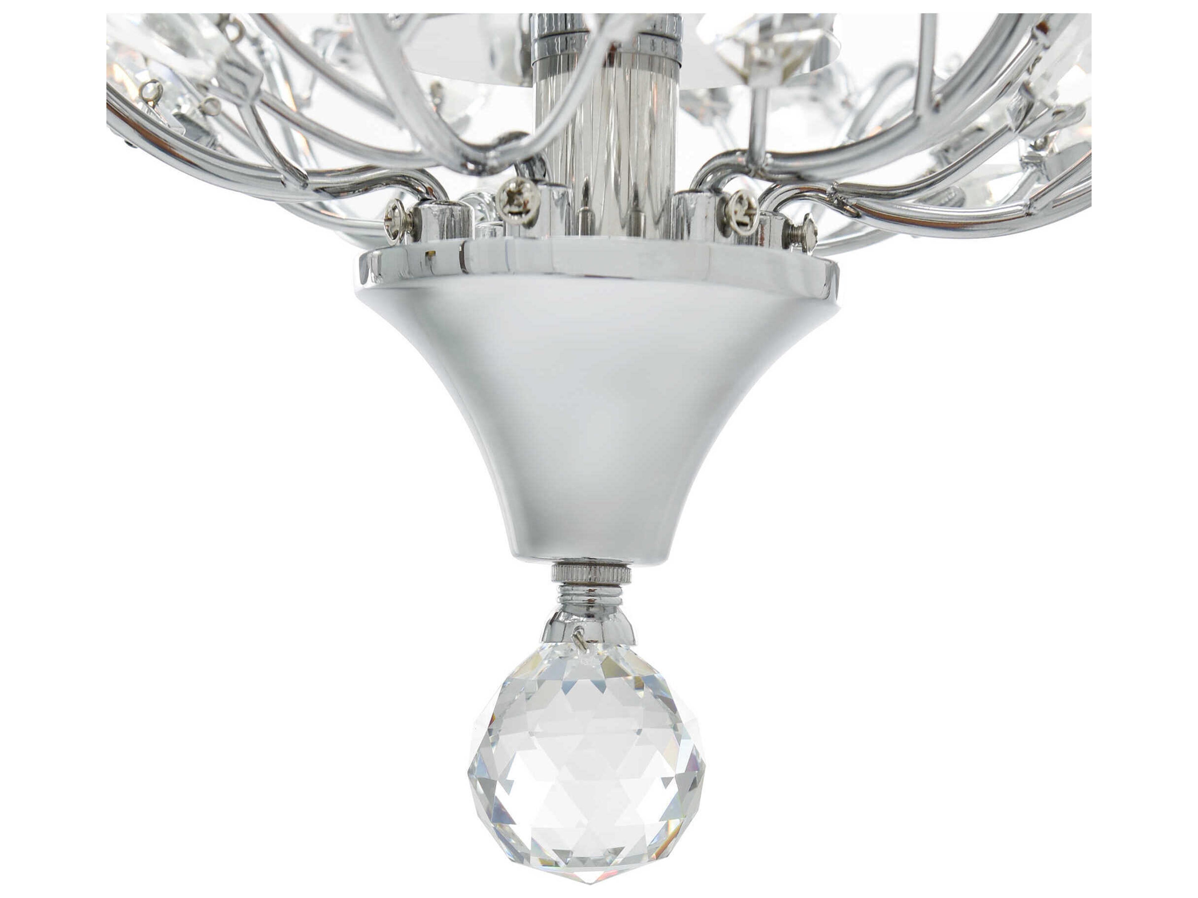 CWI Lighting Ivy 3-Light Chrome Semi Flush Mount