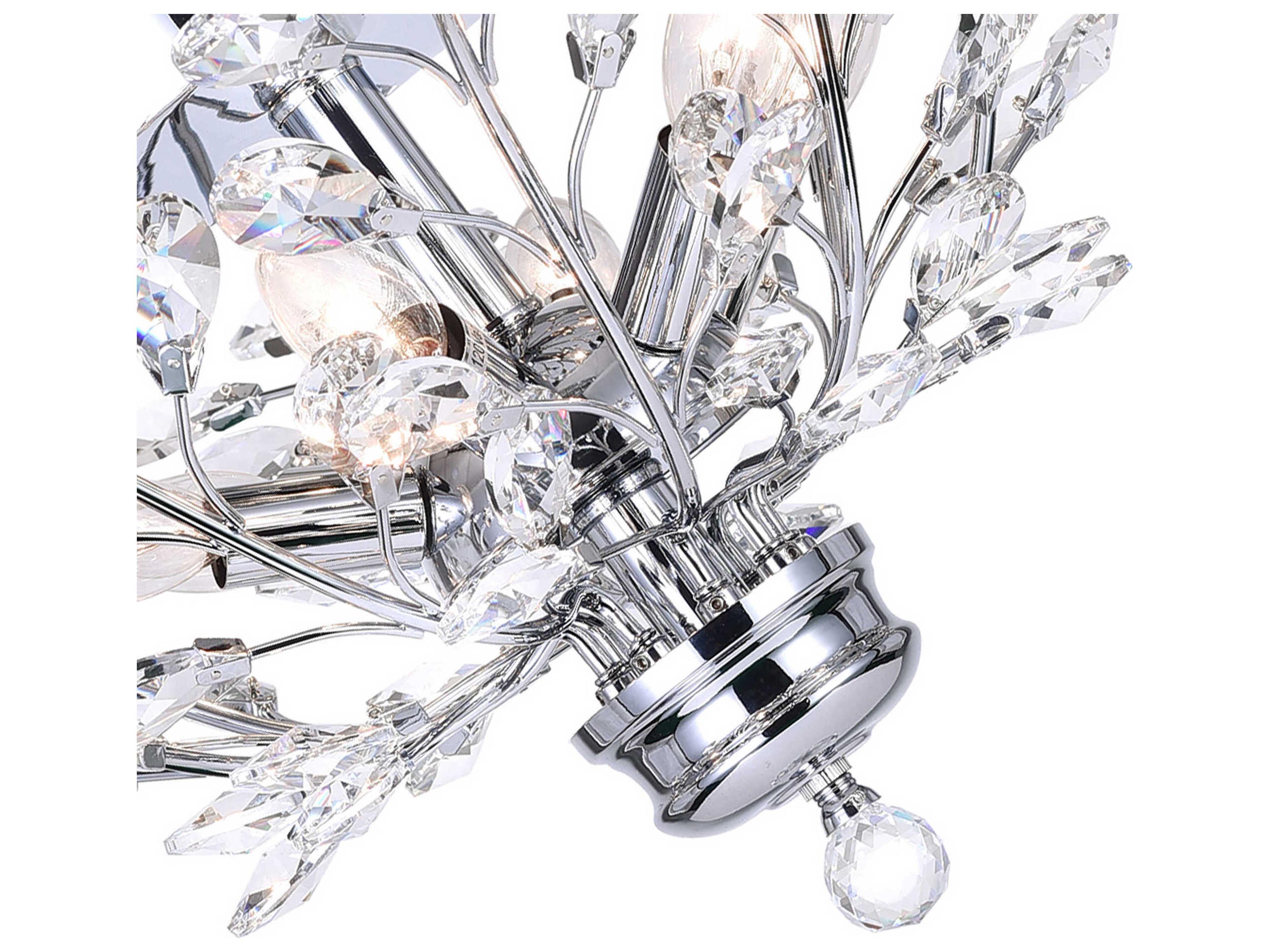 CWI Lighting Ivy 6-Light Chrome Semi Flush Mount