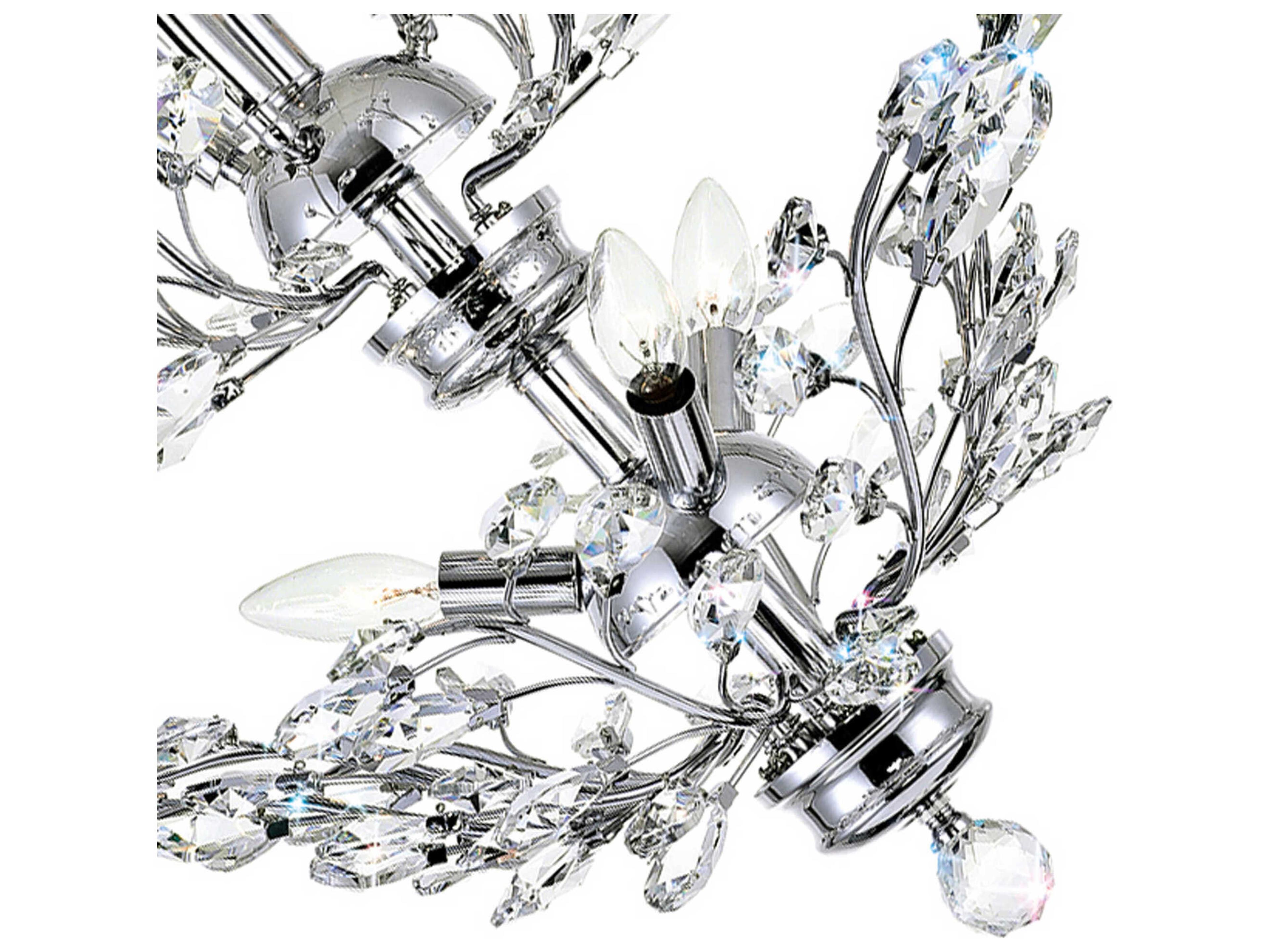 CWI Lighting Ivy 6-Light Chrome Tiered Chandelier