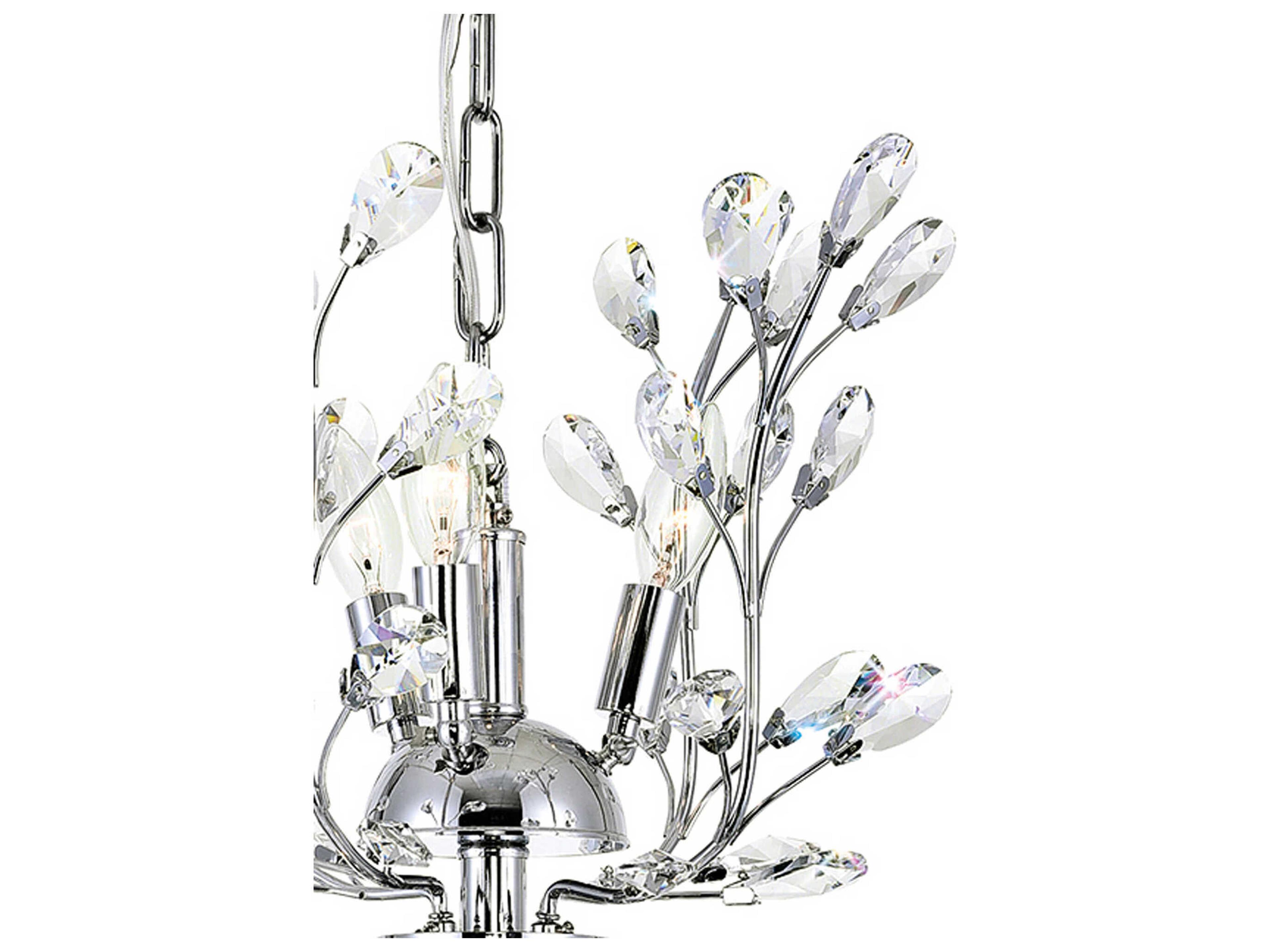 CWI Lighting Ivy 6-Light Chrome Tiered Chandelier