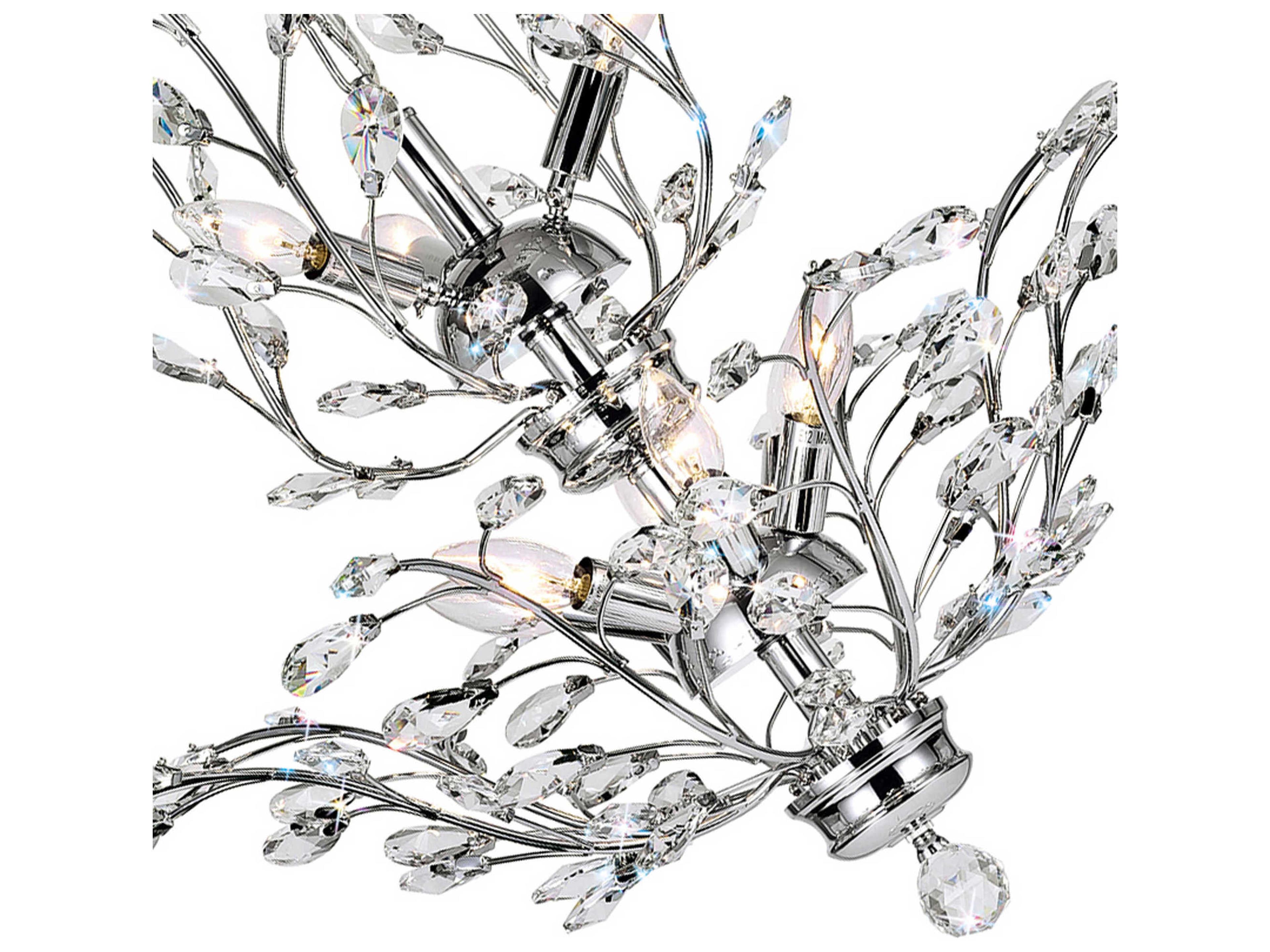 CWI Lighting Ivy 9-Light Chrome Tiered Chandelier