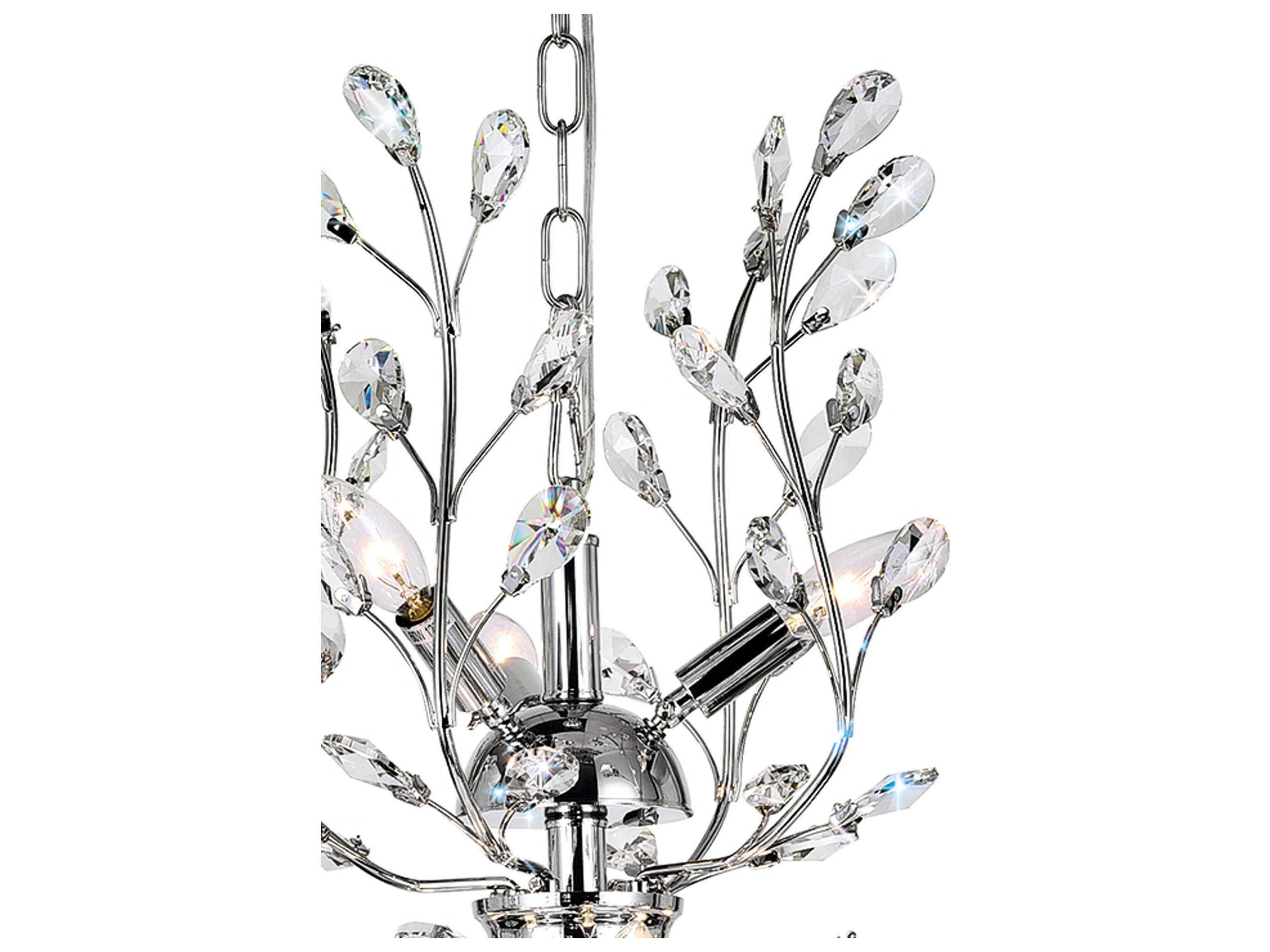 CWI Lighting Ivy 9-Light Chrome Tiered Chandelier