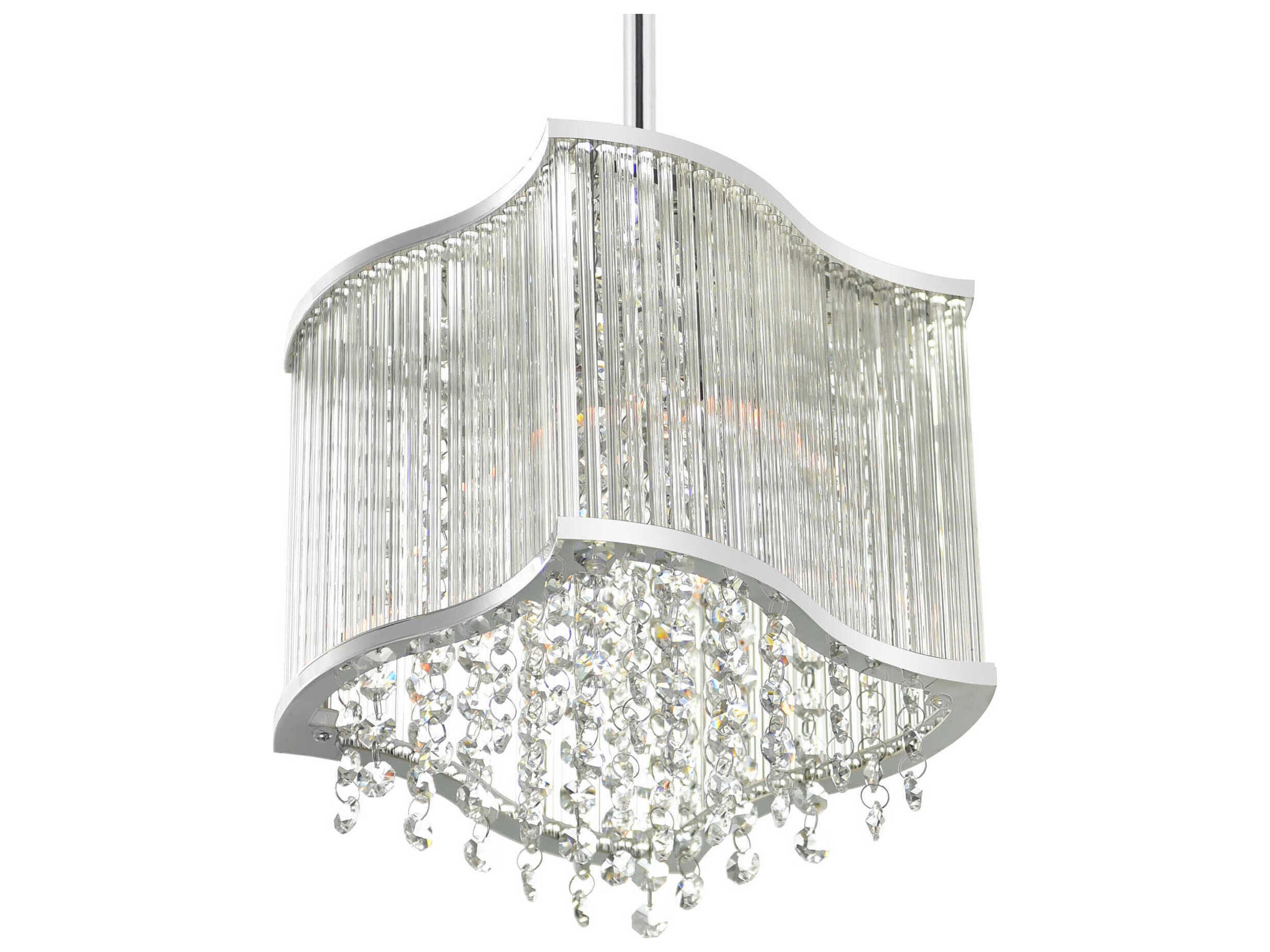 CWI Lighting Elsa 3-Light Chrome Mini Pendant