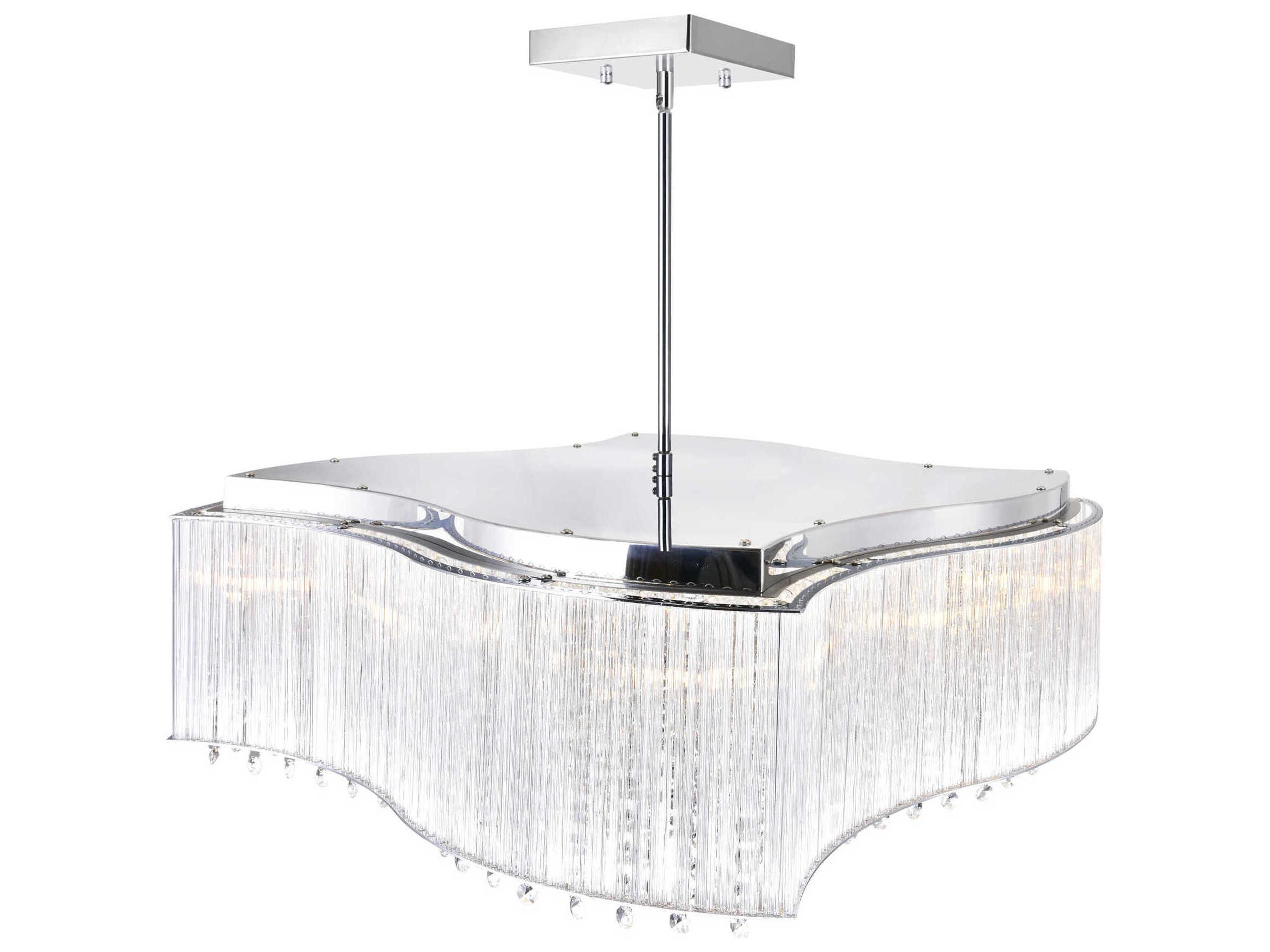 CWI Lighting Elsa 10-Light Chrome Pendant