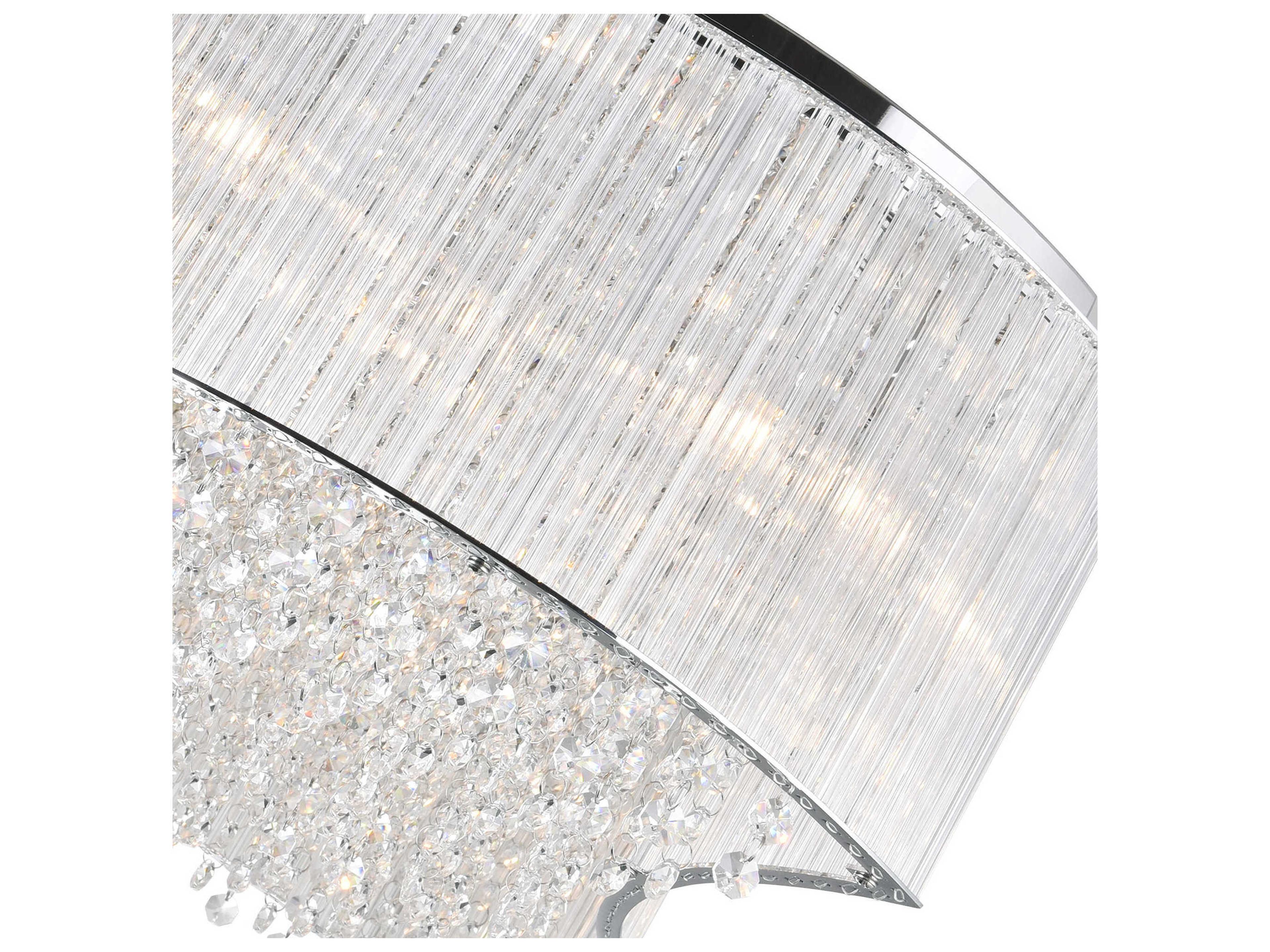 CWI Lighting Elsa 10-Light Chrome Pendant