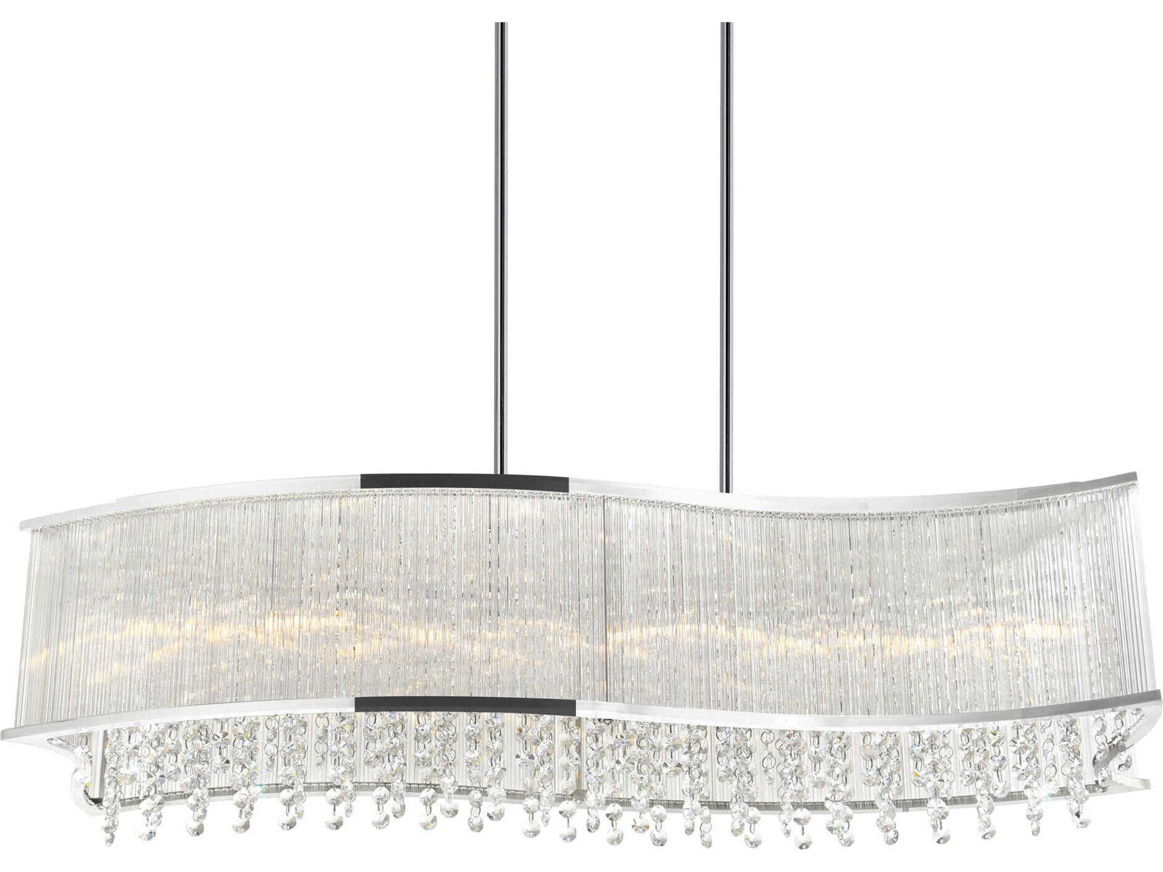 CWI Lighting Elsa 6-Light Chrome Island Pendant