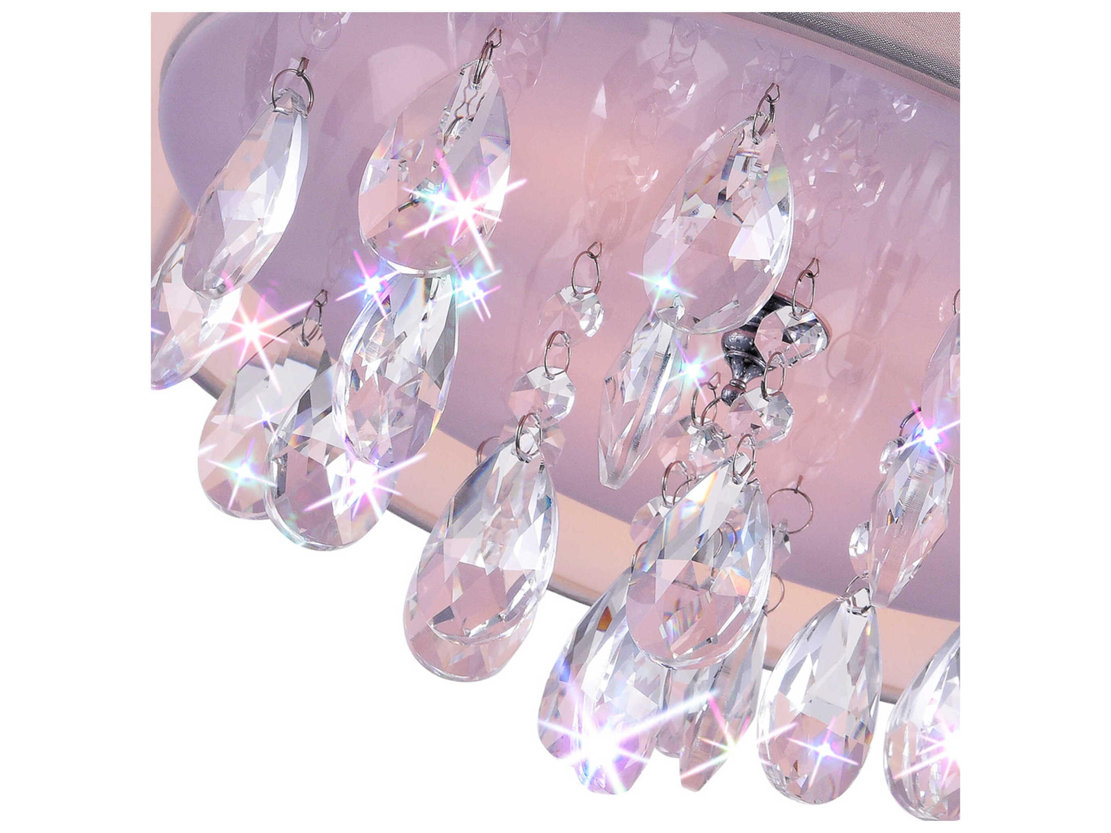 CWI Lighting Dash 3-Light Chrome Off White Round Flush Mount