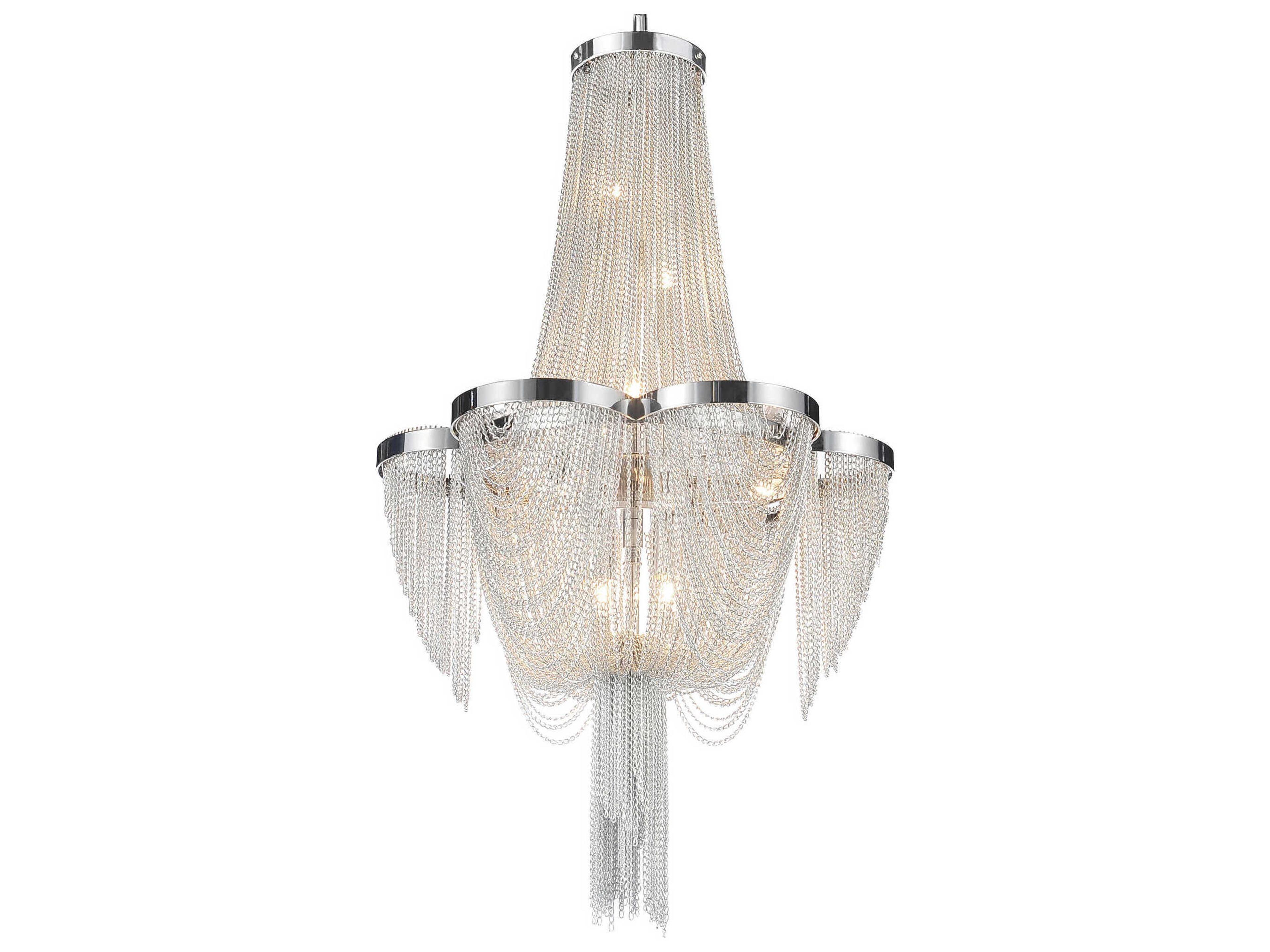 CWI Lighting Taylor 7-Light Chrome Empire Chandelier