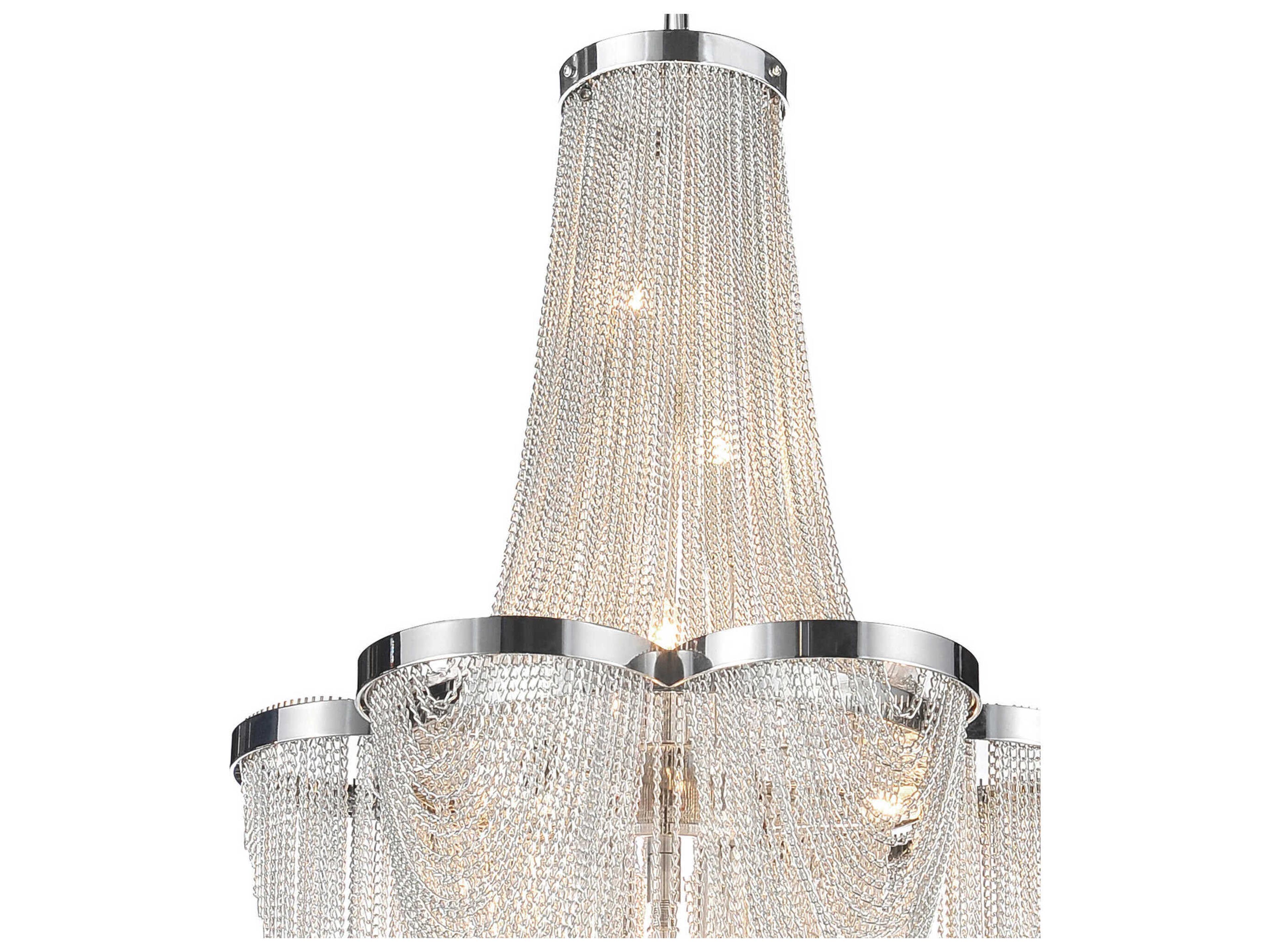 CWI Lighting Taylor 7-Light Chrome Empire Chandelier