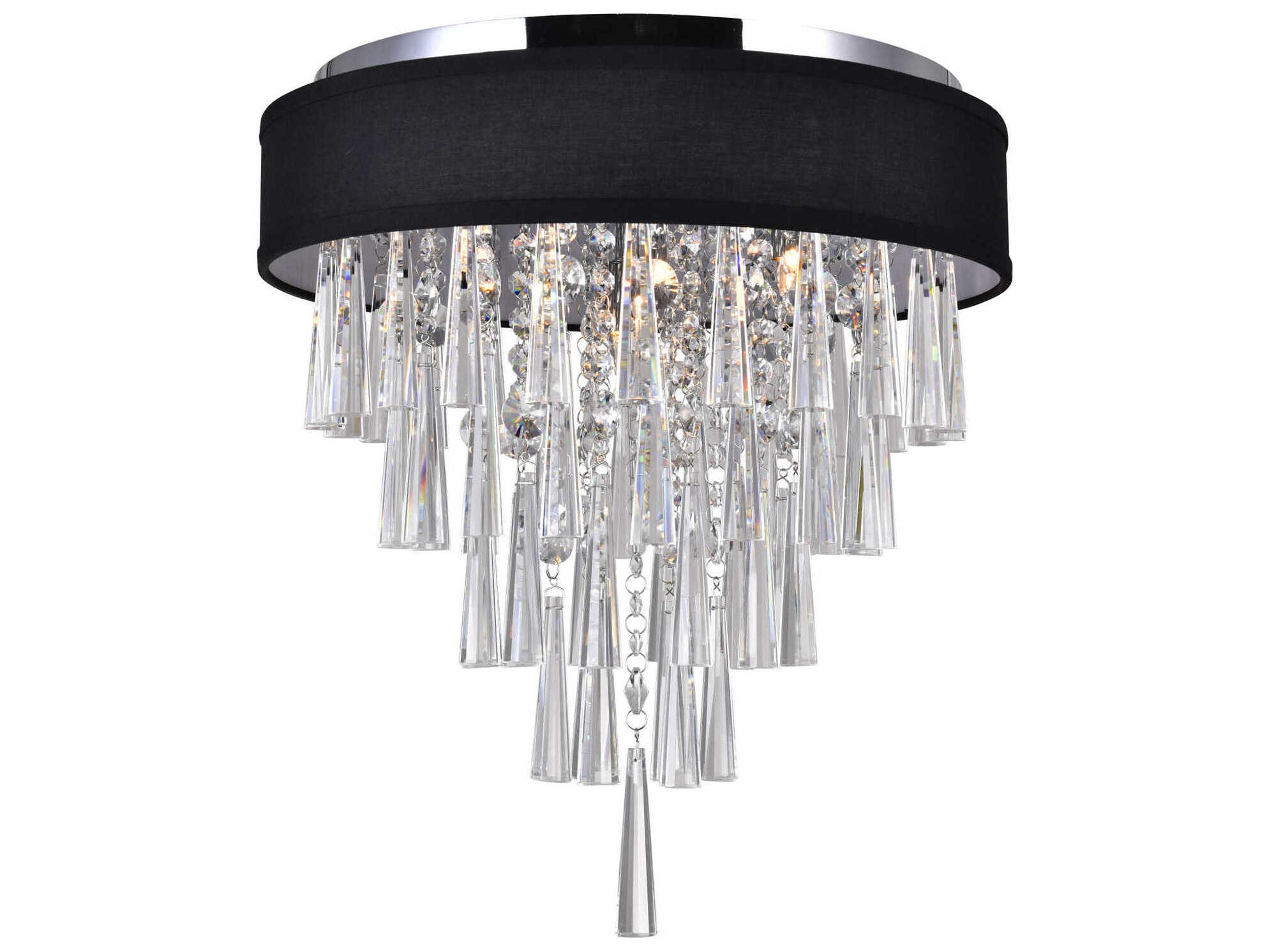 Franca 4-Light Black Flush Mount