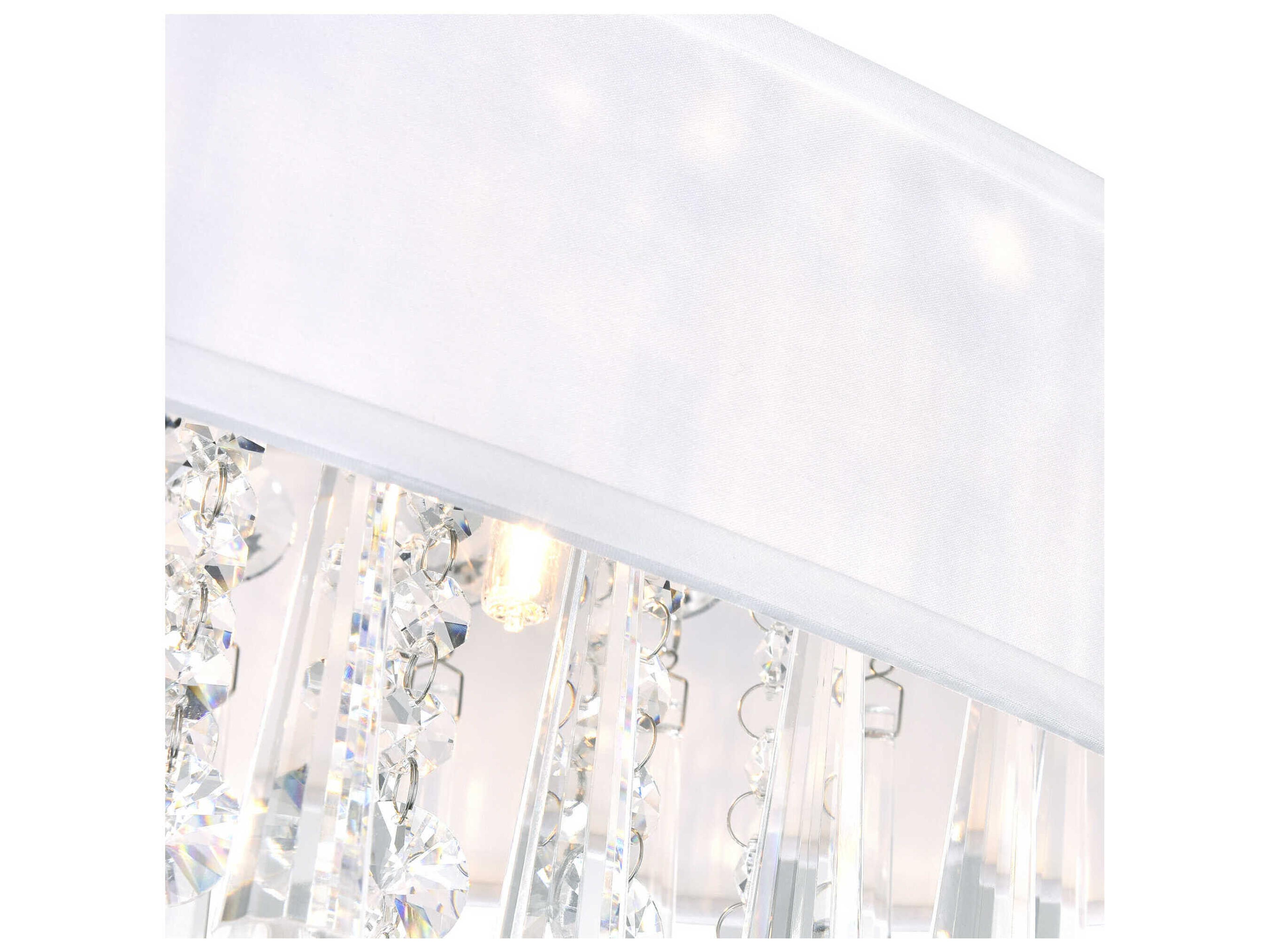 CWI Lighting Franca 4-Light Off White Flush Mount