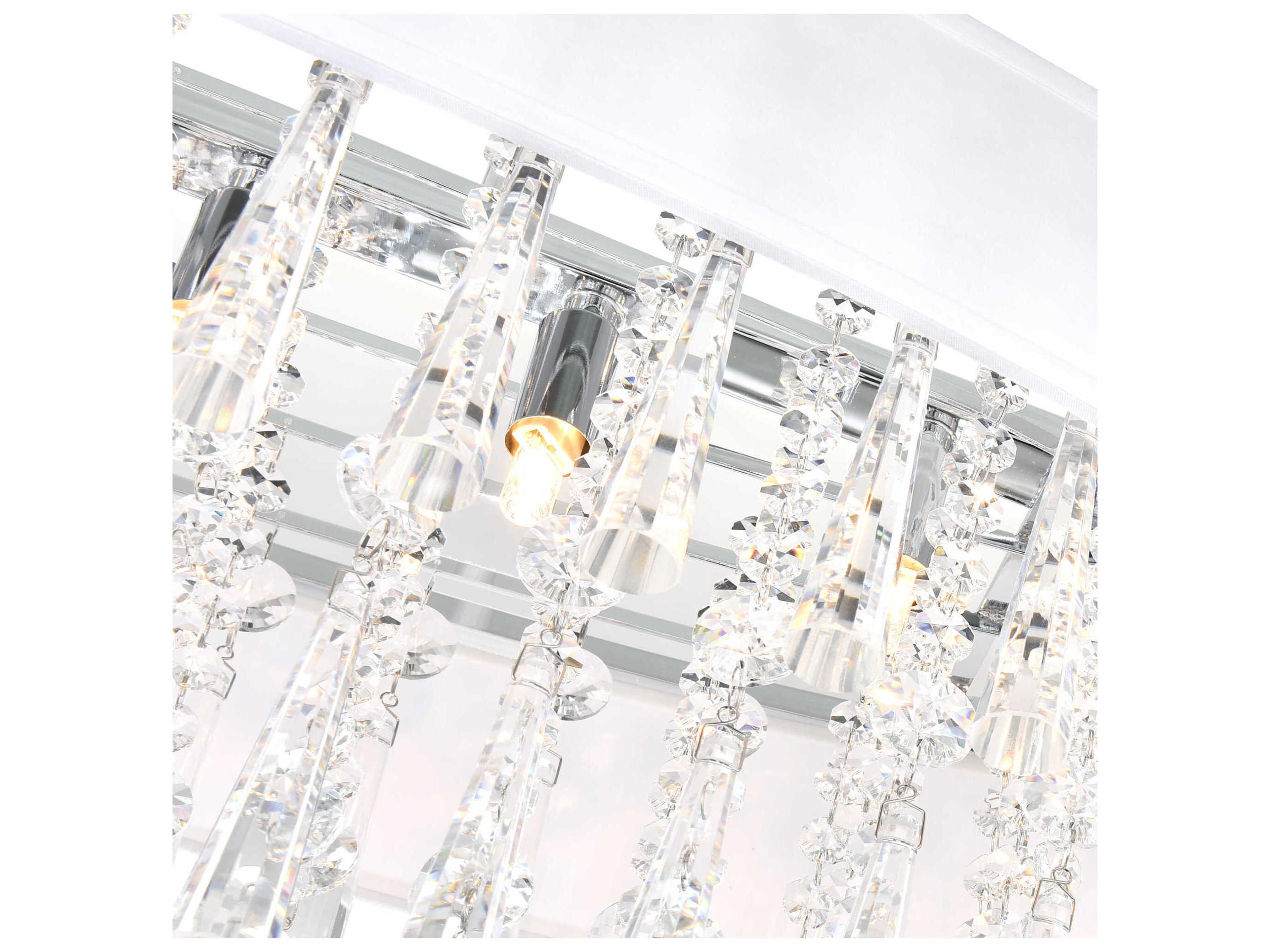 CWI Lighting Franca 4-Light Off White Flush Mount