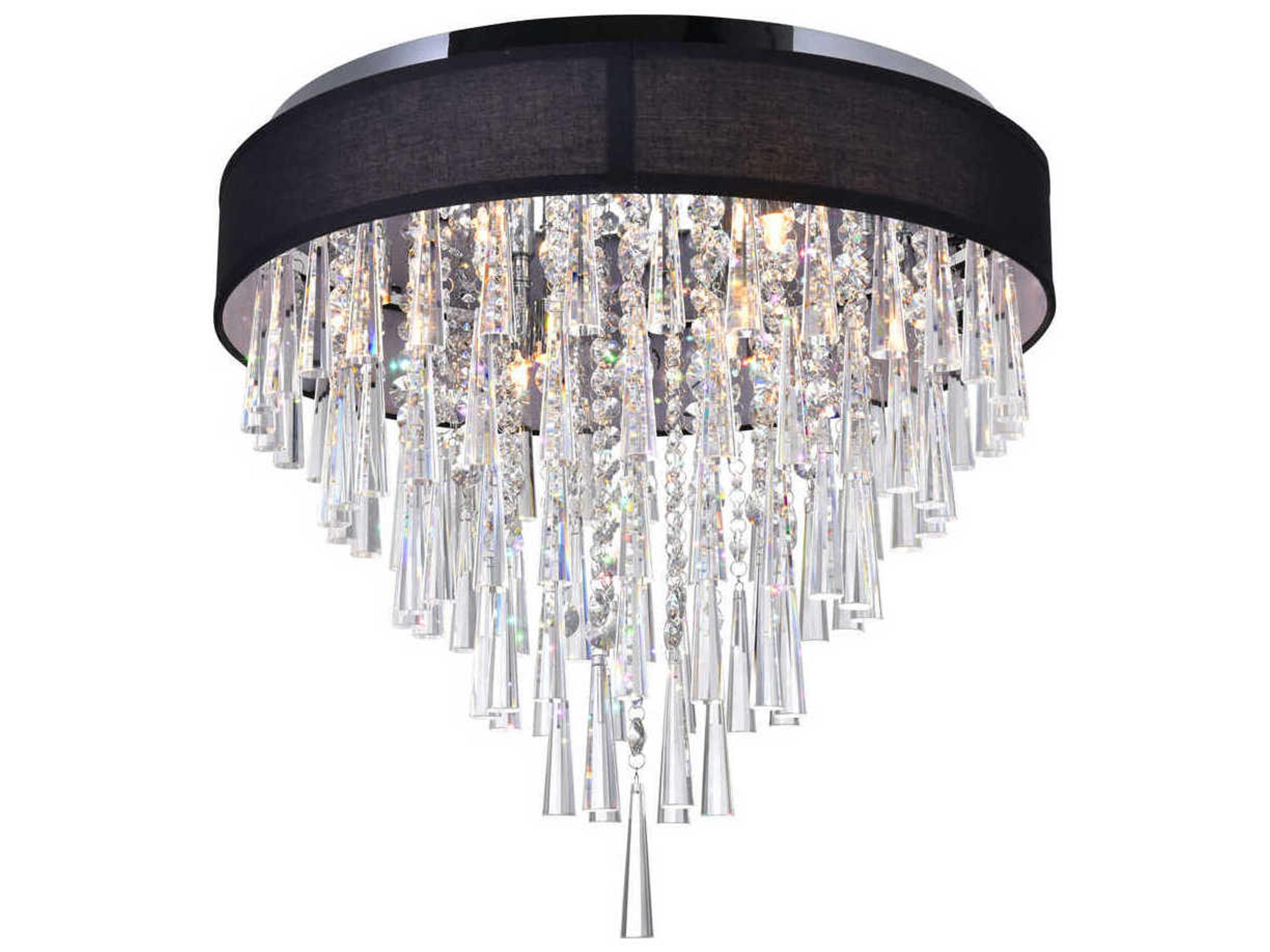Franca 8-Light Black Flush Mount