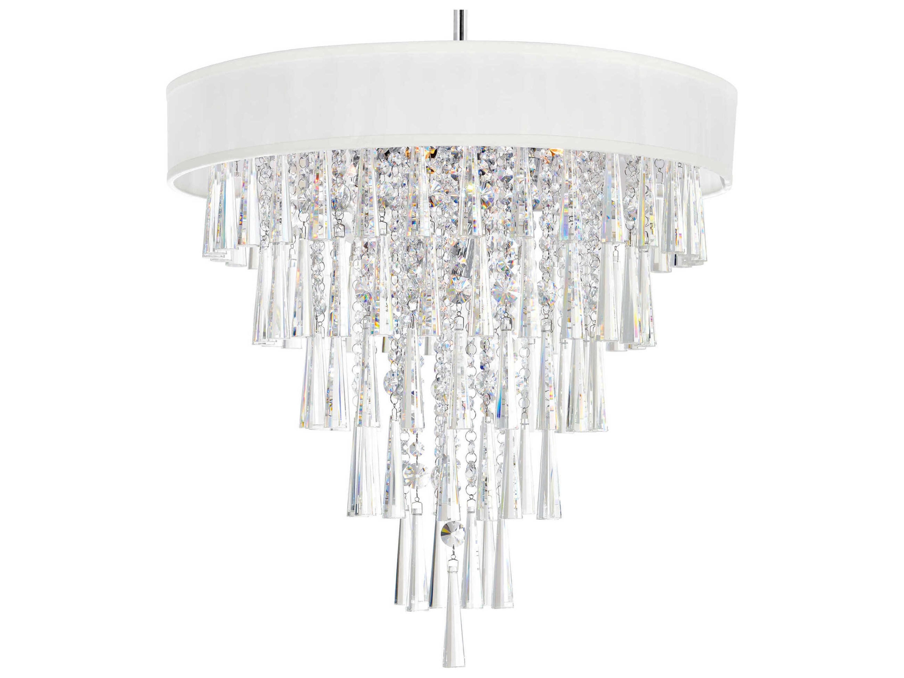 CWI Lighting Franca 8-Light Off White Chandelier