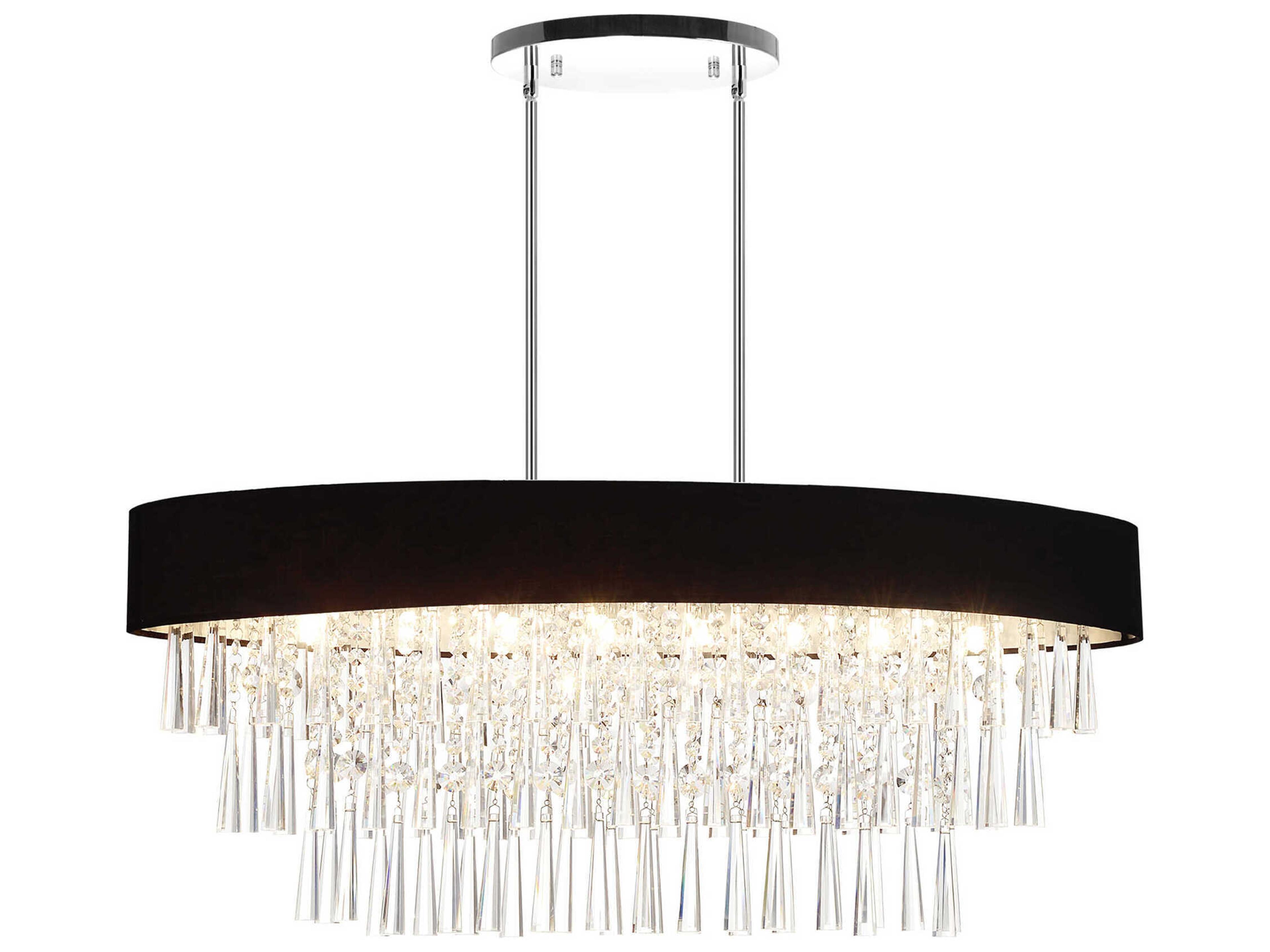 Franca 8-Light Black Island Pendant