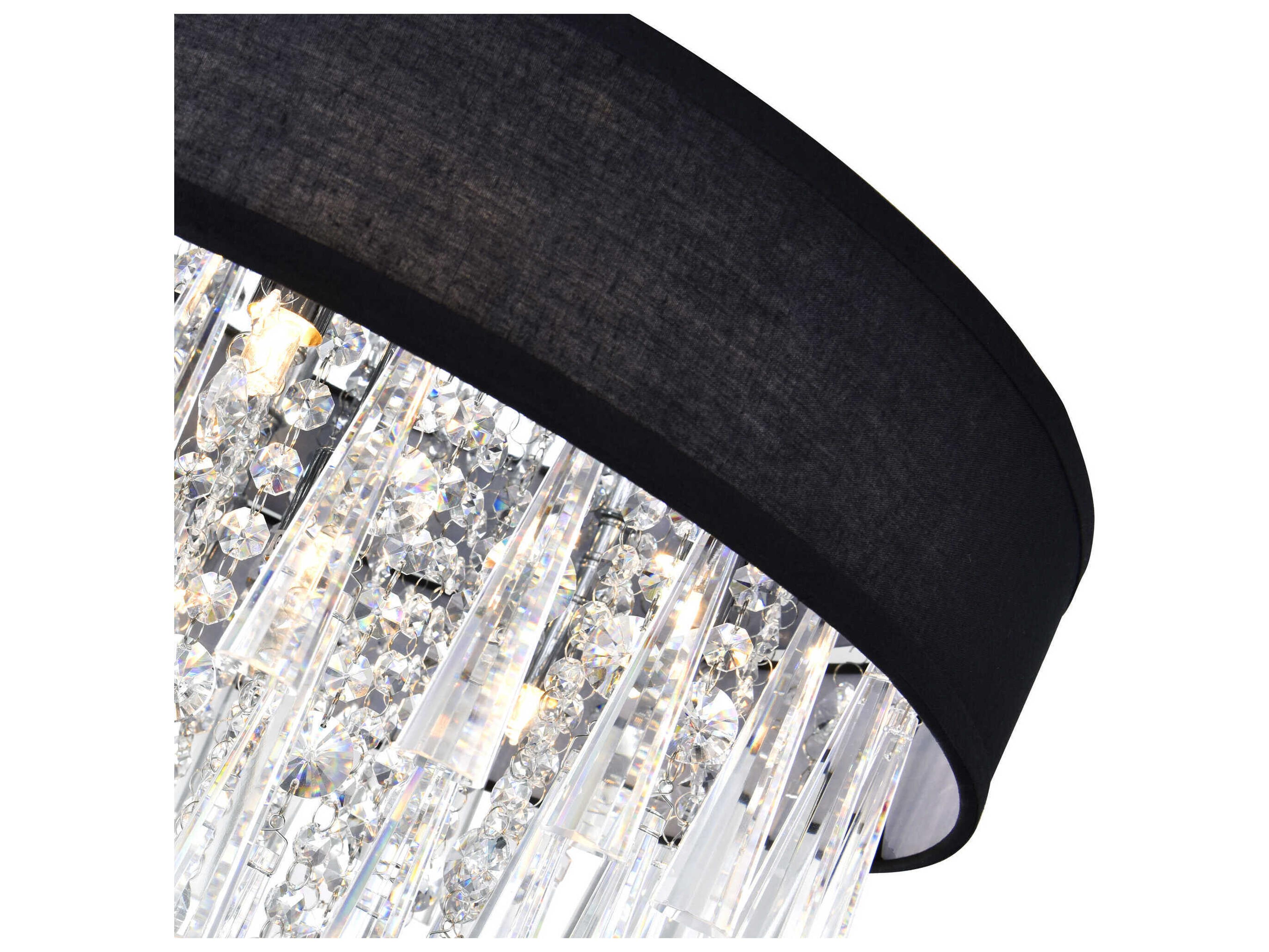 CWI Lighting Franca 8-Light Black Island Pendant