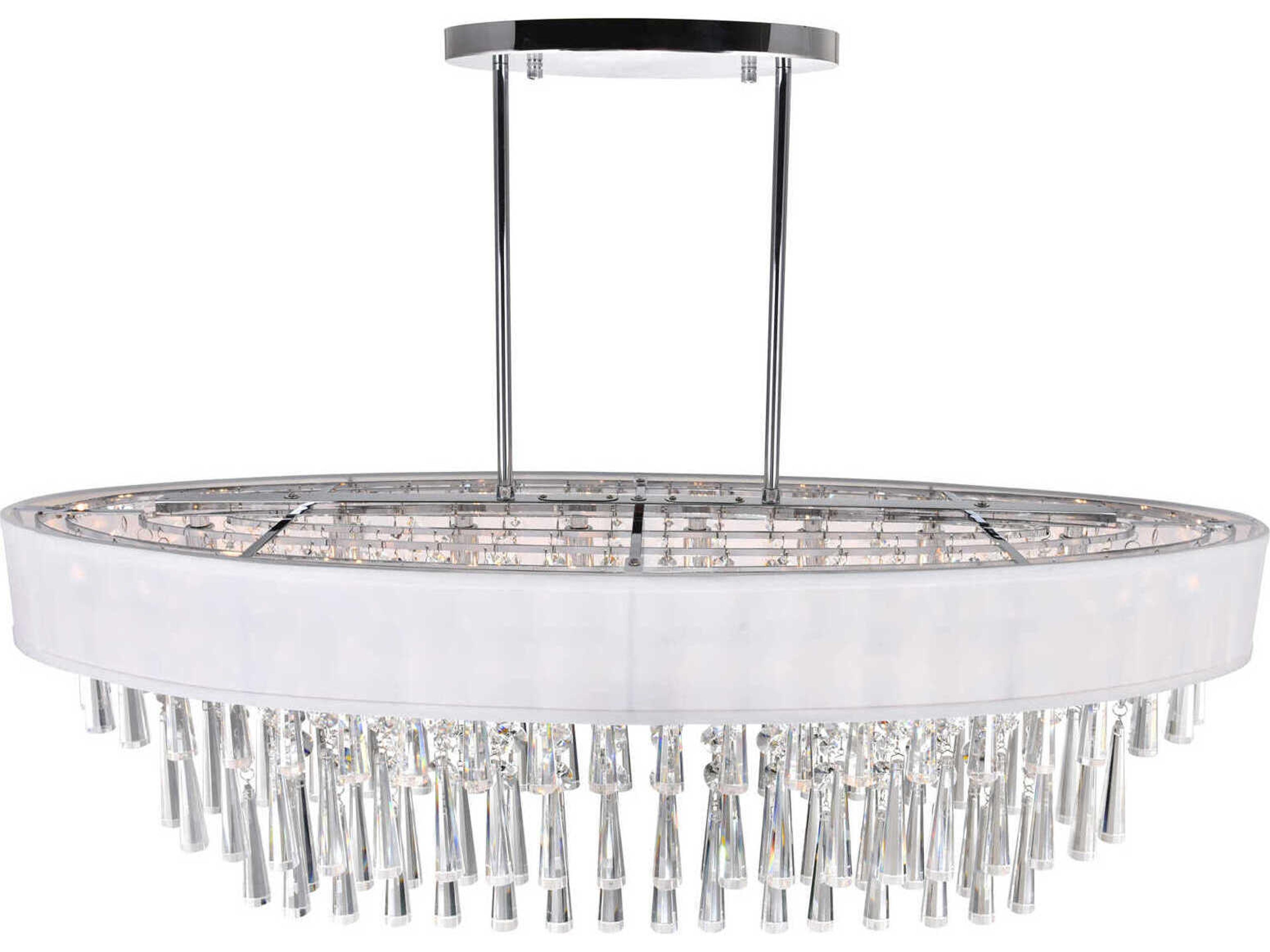 CWI Lighting Franca 8-Light Off White Island Pendant