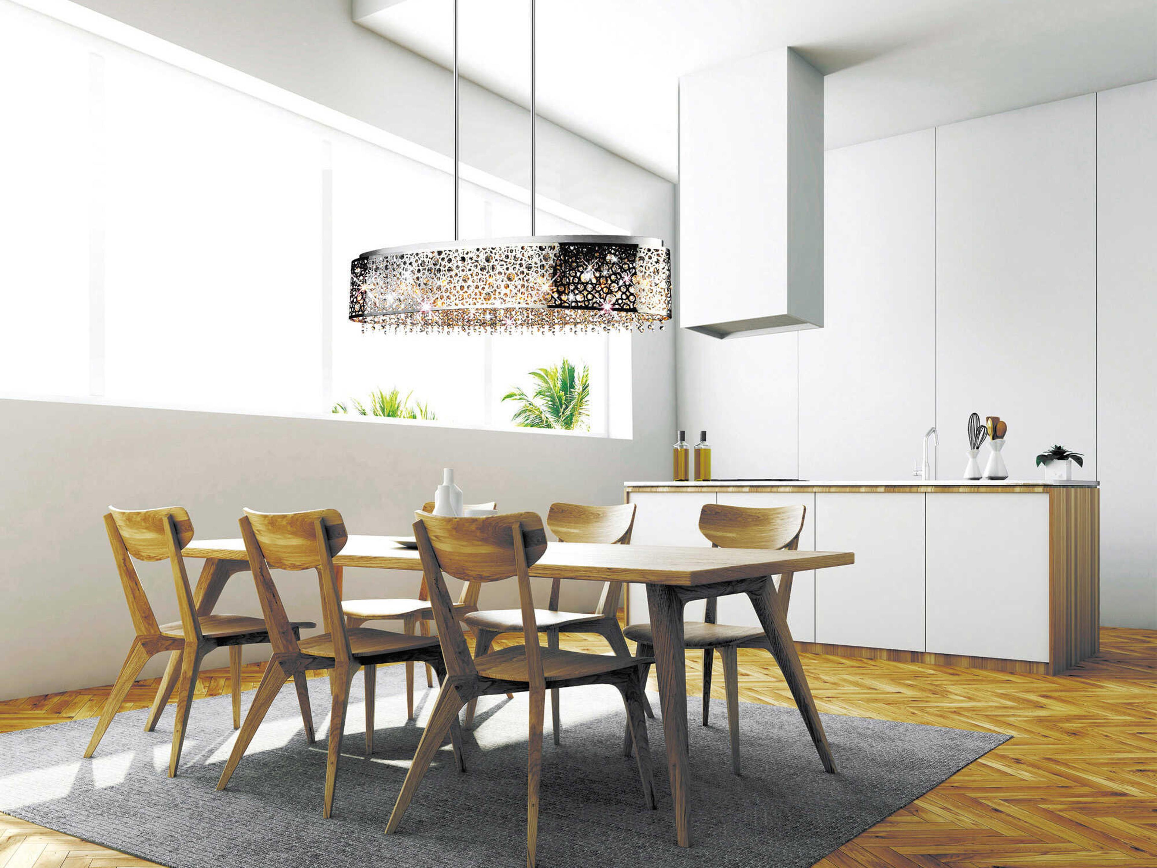 CWI Lighting Bubbles 16-Light Stainless Steel Island Pendant