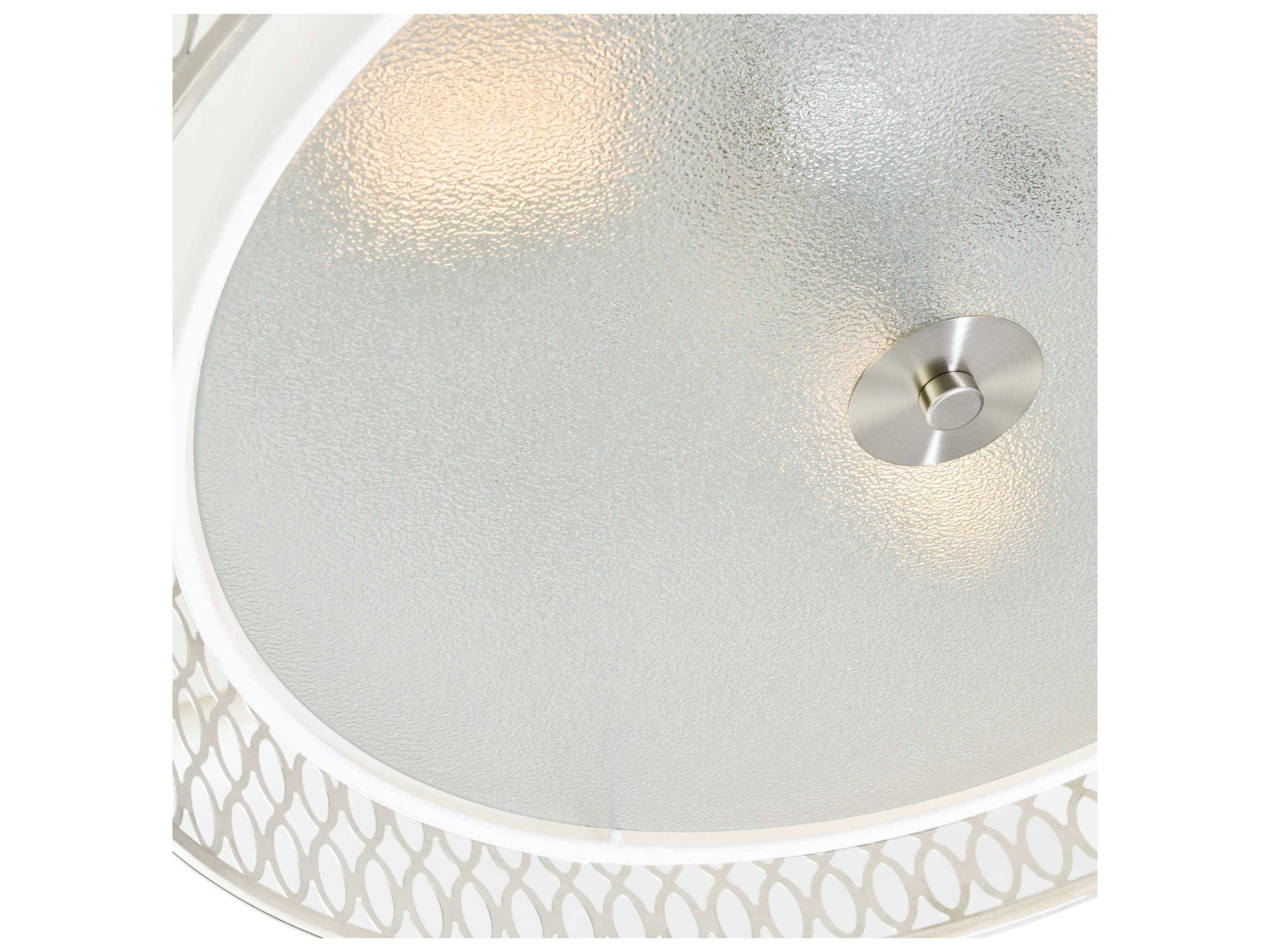 CWI Lighting Mikayla 5-Light Satin Nickel Drum Flush Mount