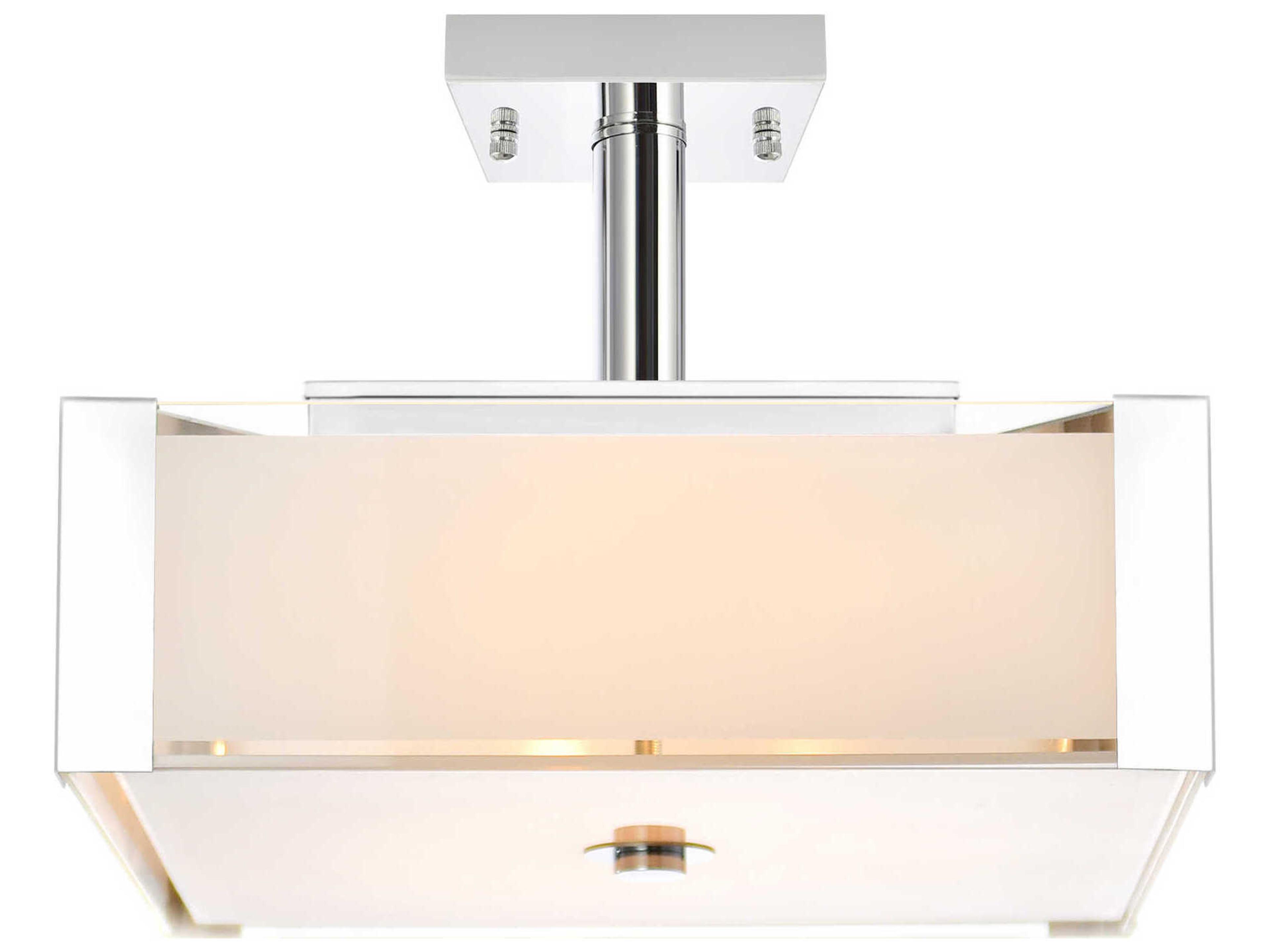 CWI Lighting Lucie 3-Light Chrome Semi Flush Mount